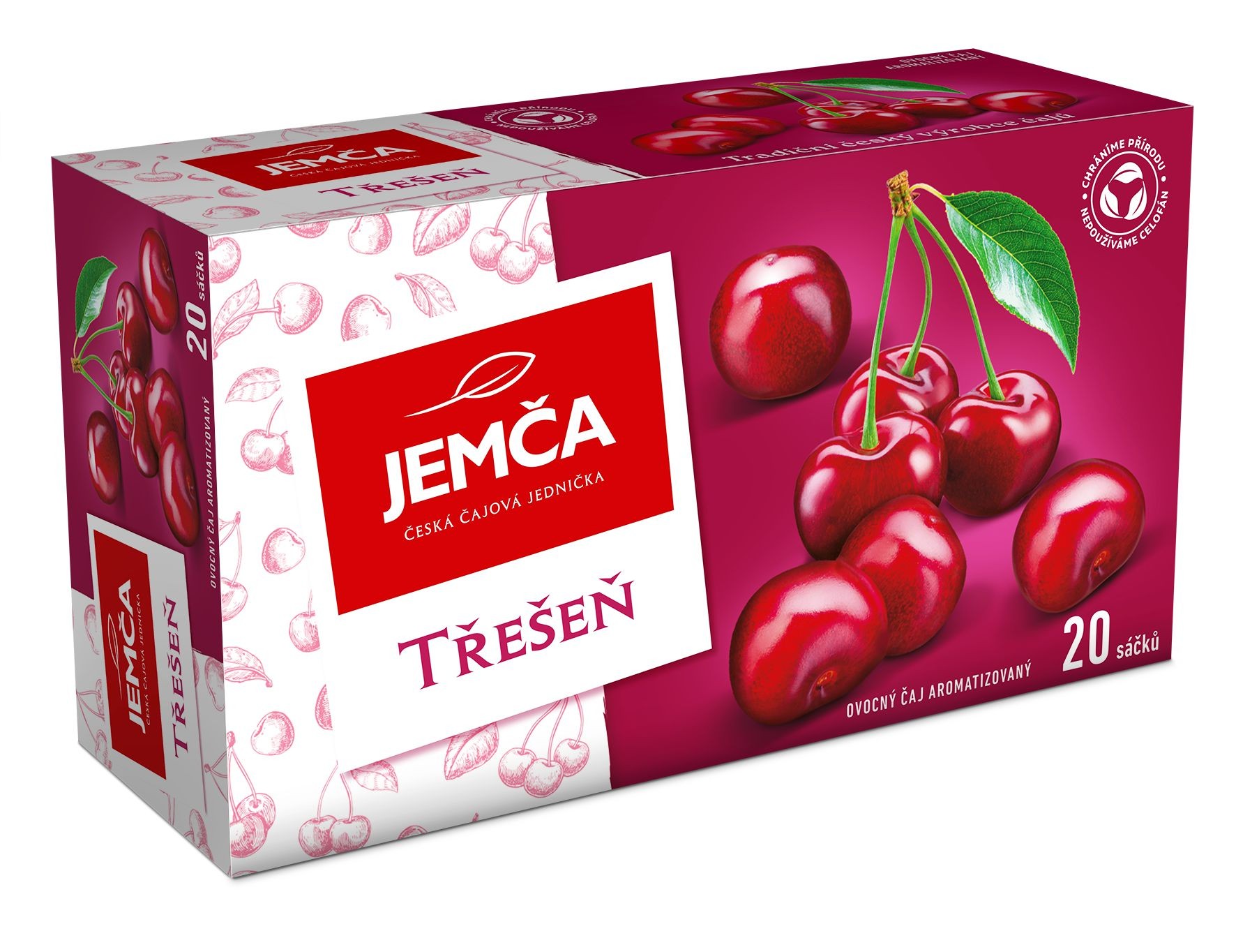 Nápoje - Jemča Třešeň ovocný čaj aromatizovaný 20x2 g
