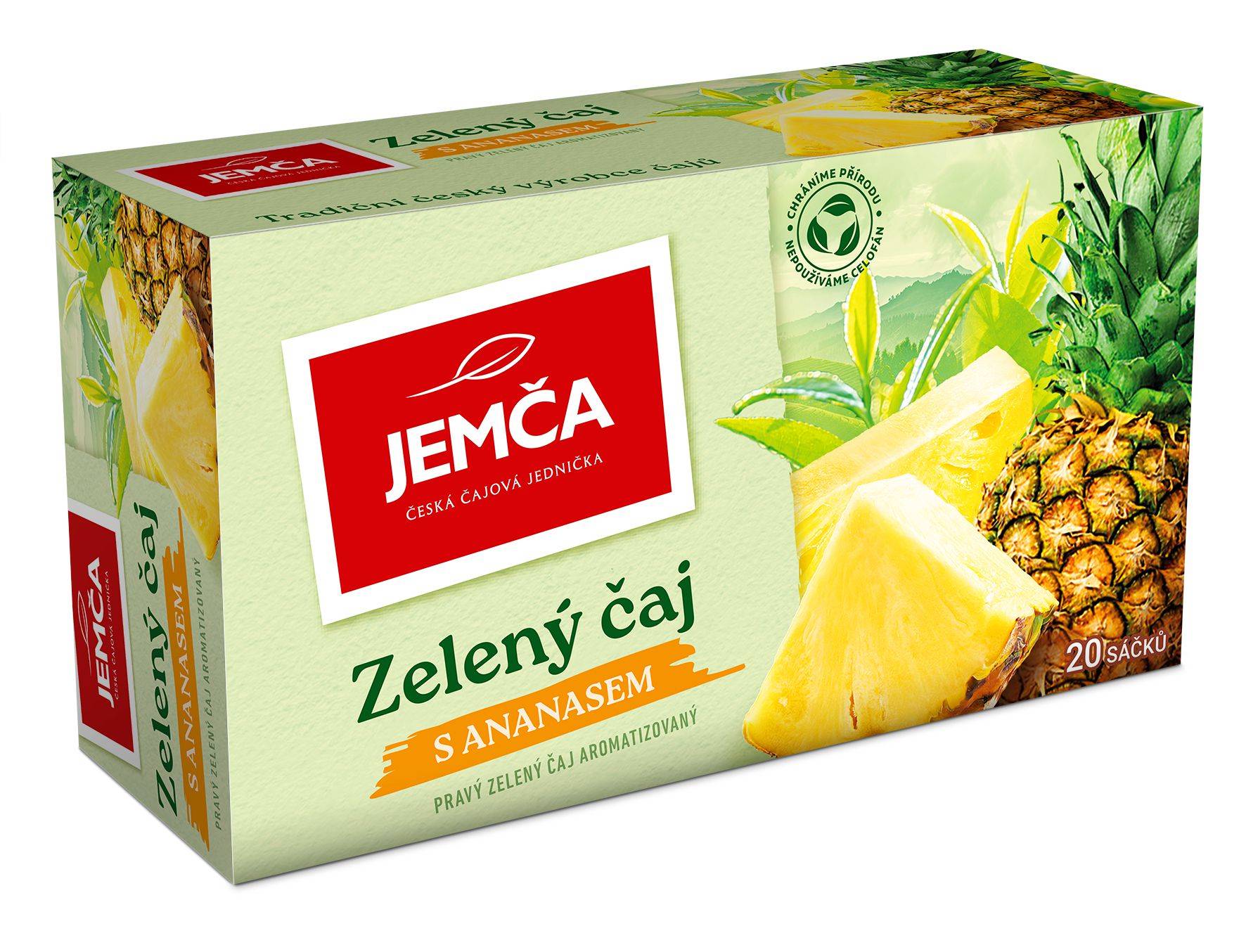 Jemča Zelený čaj s ananasem 20x1,5 g-0