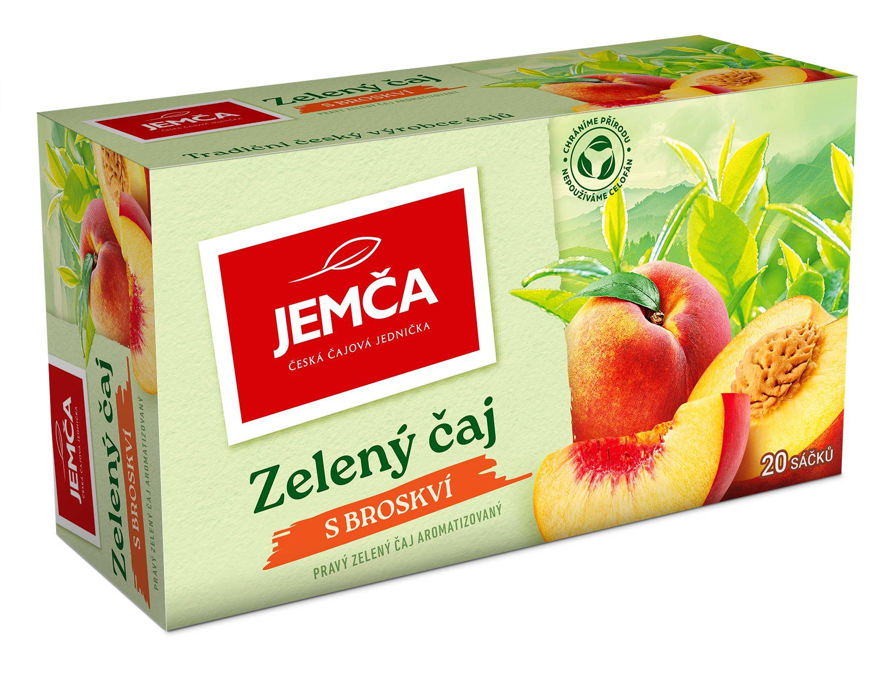 Jemča Zelený čaj s broskví 20x1,5 g-0
