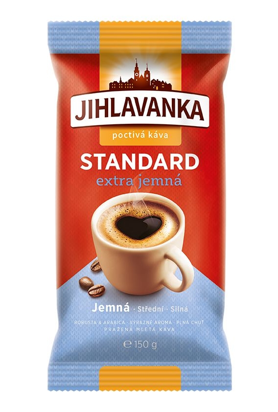 Nápoje - Jihlavanka Standard extra jemná pražená mletá káva 150 g