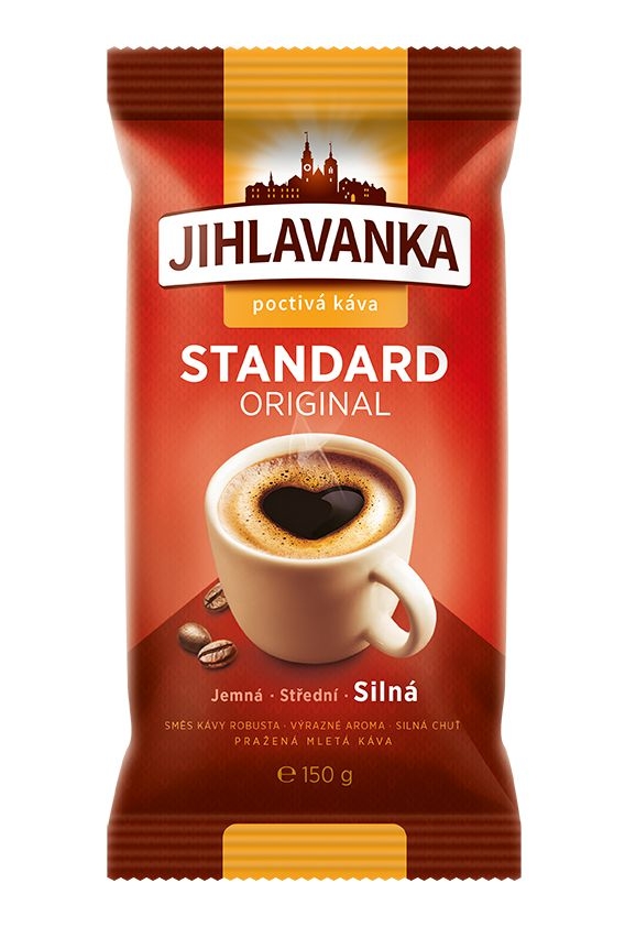 Nápoje - Jihlavanka Standard original pražená mletá káva 150 g