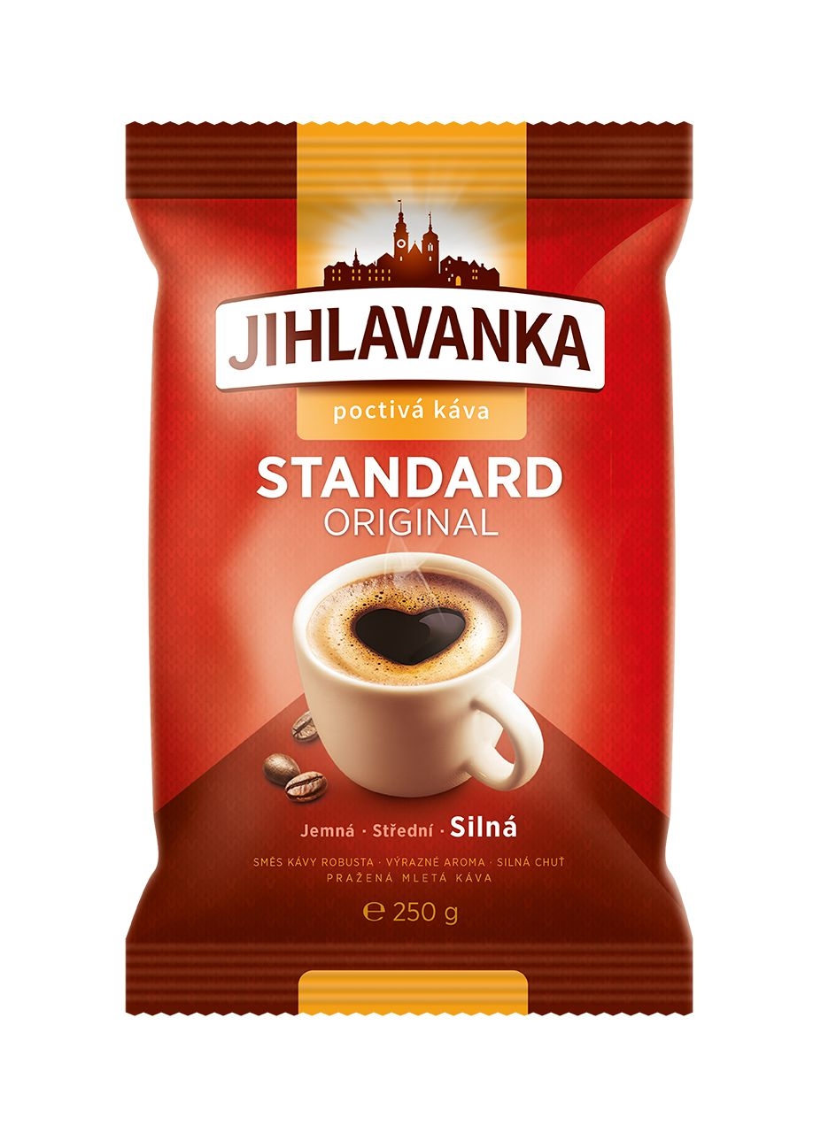 Nápoje - Jihlavanka Standard original pražená mletá káva 250 g