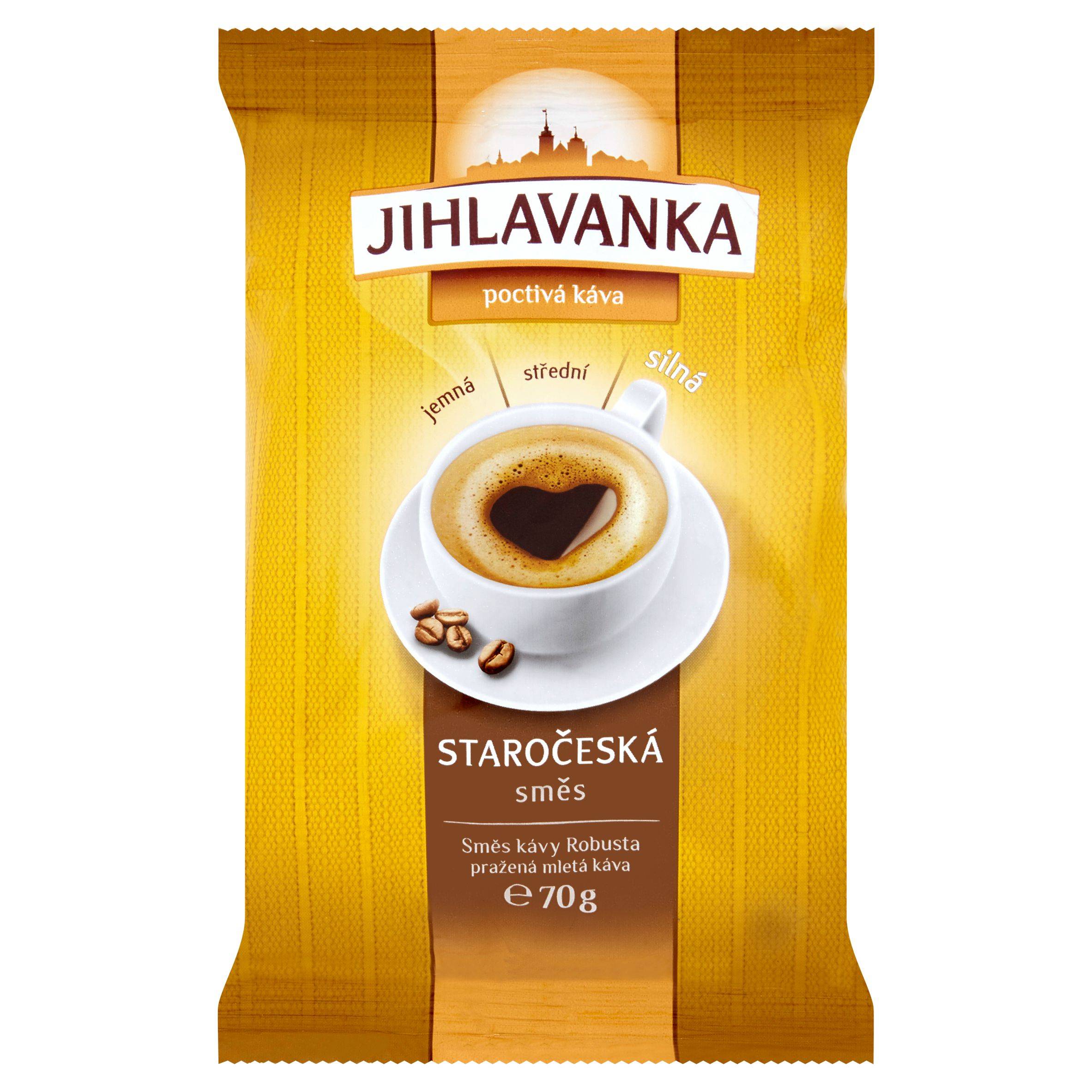 Nápoje - Jihlavanka Staročeská směs pražená mletá káva 70 g
