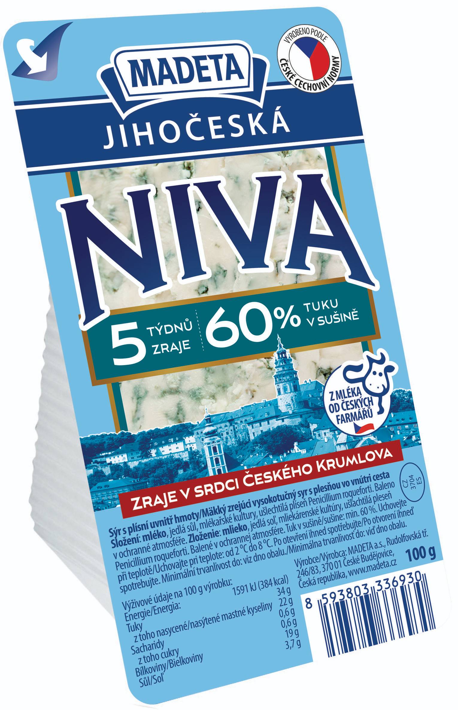 Mléčné a chlazené - Jihočeská Niva 60% 100g
