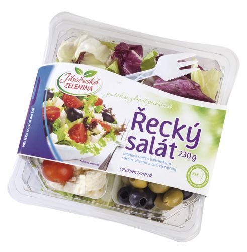 Hotová jídla - Jihočeská zelenina Řecký salát s balkánským sýrem, olivami a cherry rajčetem 230 g