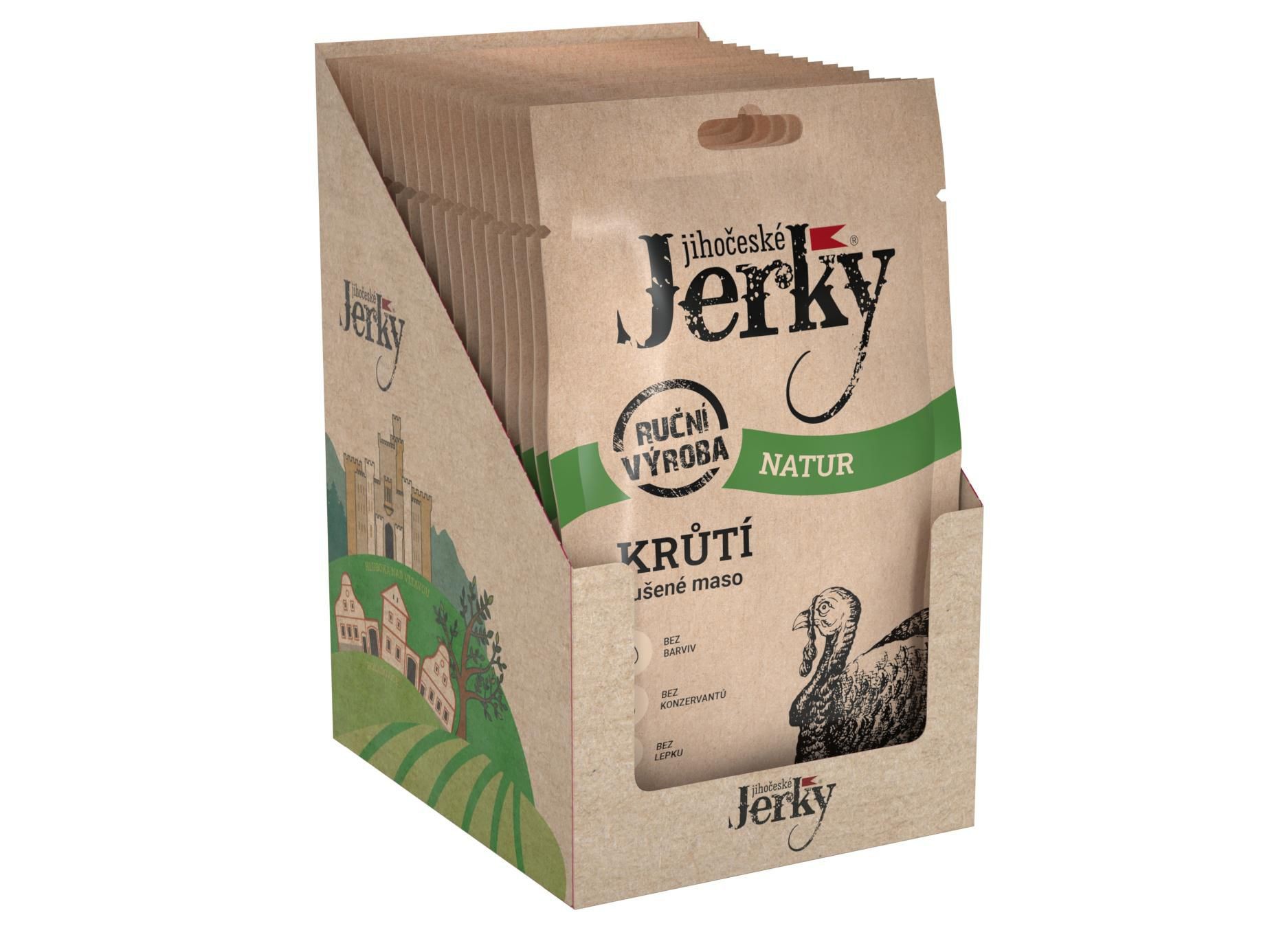 Trvanlivé potraviny - Jihočeské jerky Krůtí natur 20g