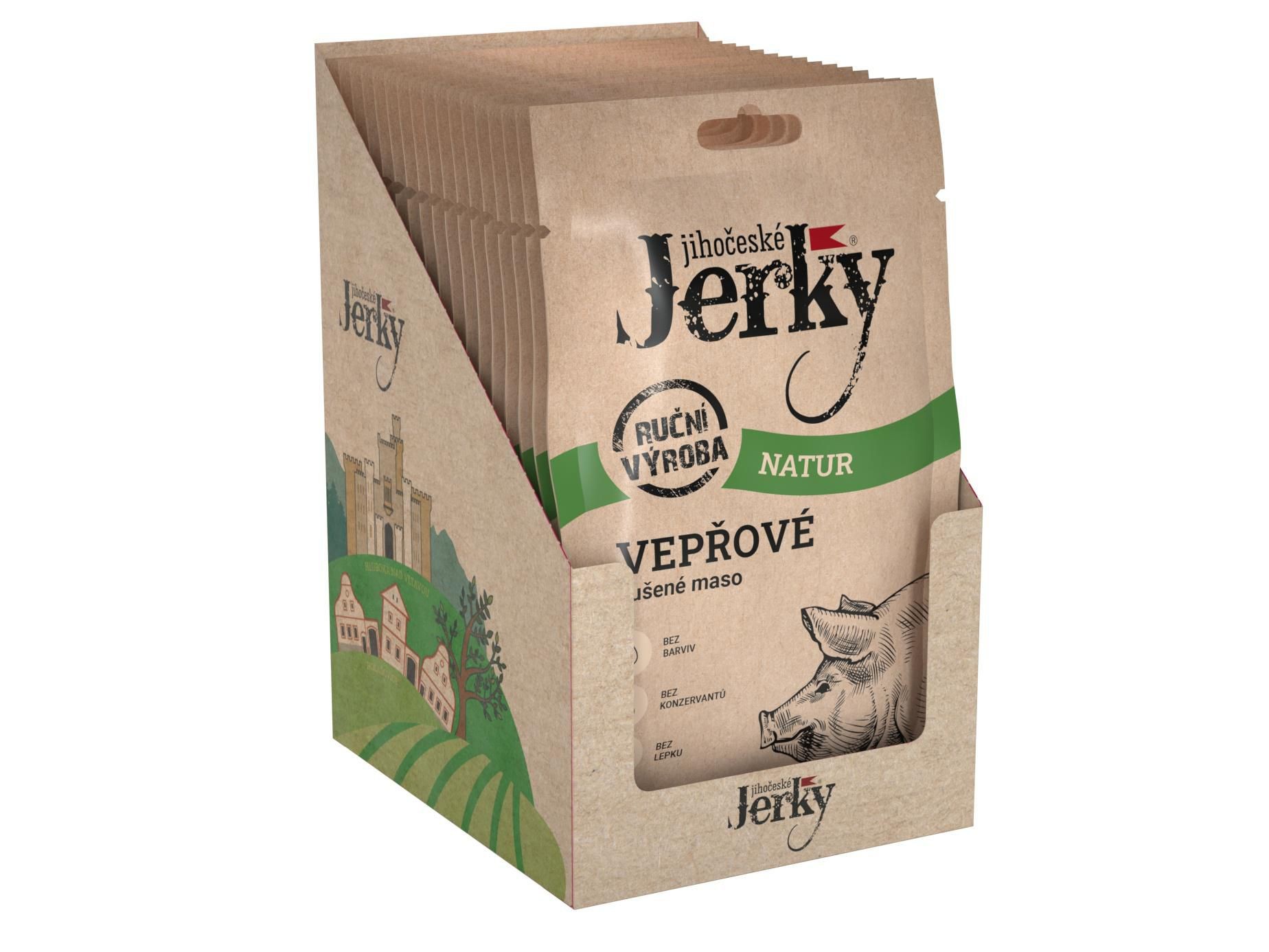 Trvanlivé potraviny - Jihočeské jerky Vepřové natur 20g