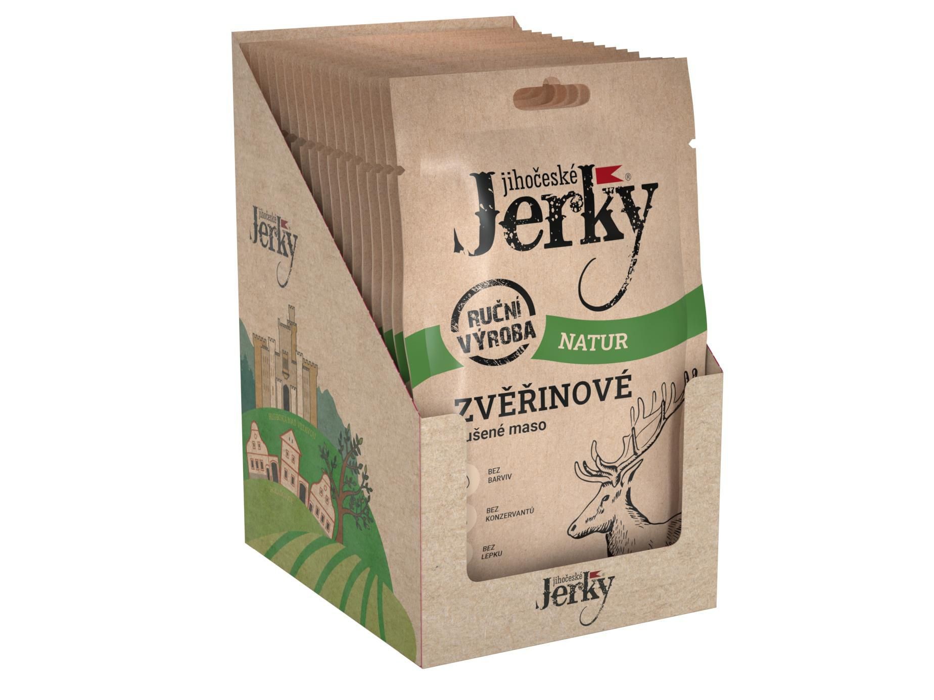 Trvanlivé potraviny - Jihočeské jerky Zvěřinové natur 20g