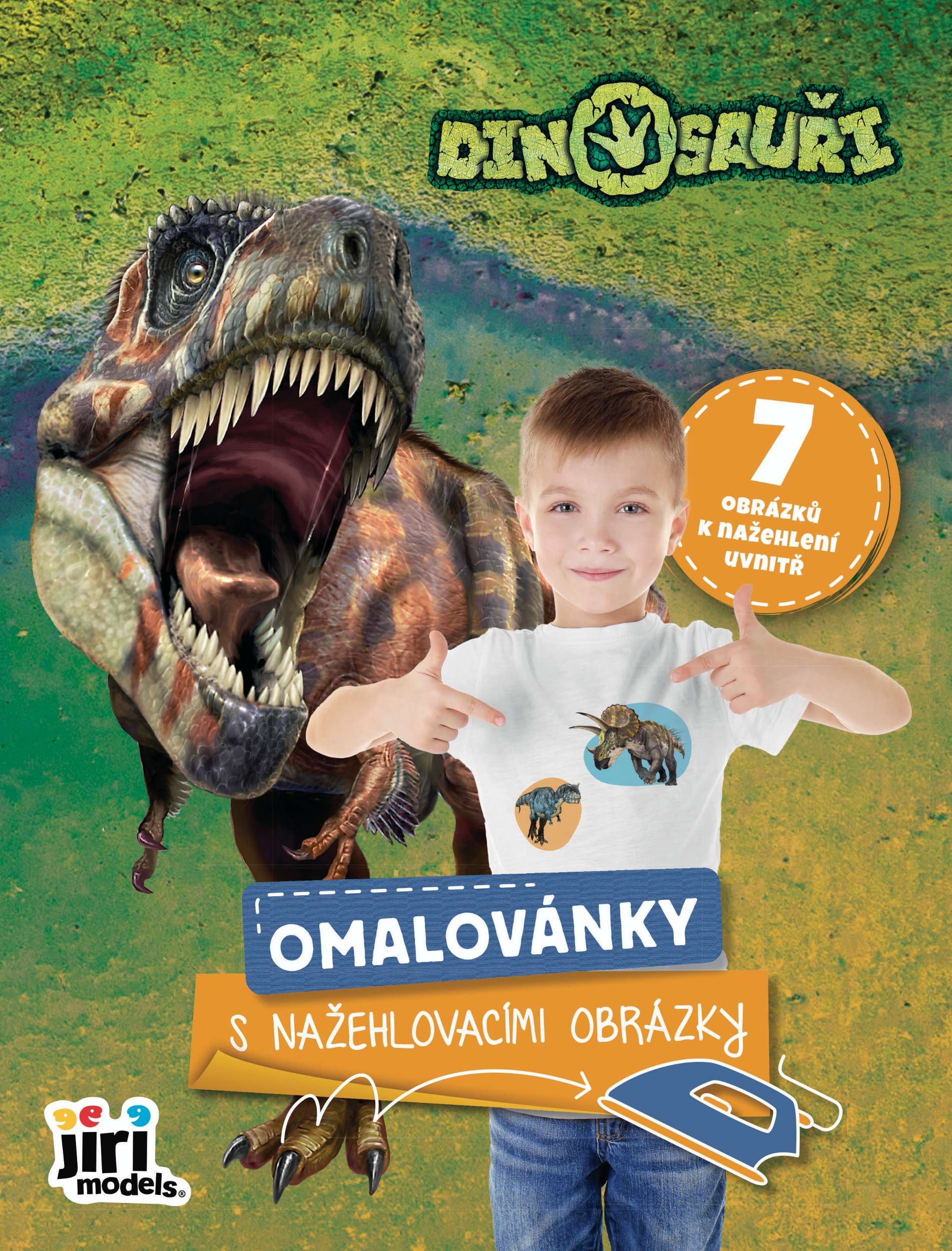 Domácnost a Zahrada - Jiri Models Omalovánky s nažehlovacími obrázky Dinosauři