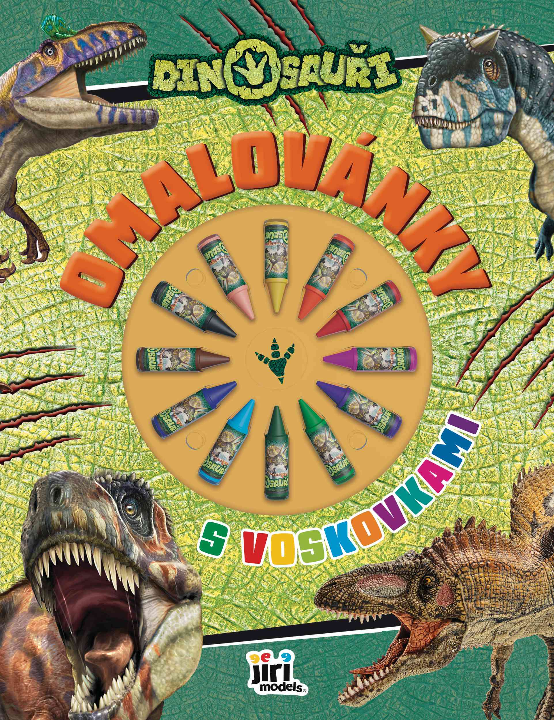 Domácnost a Zahrada - Jiri Models Omalovánky s voskovkami Dinosauři