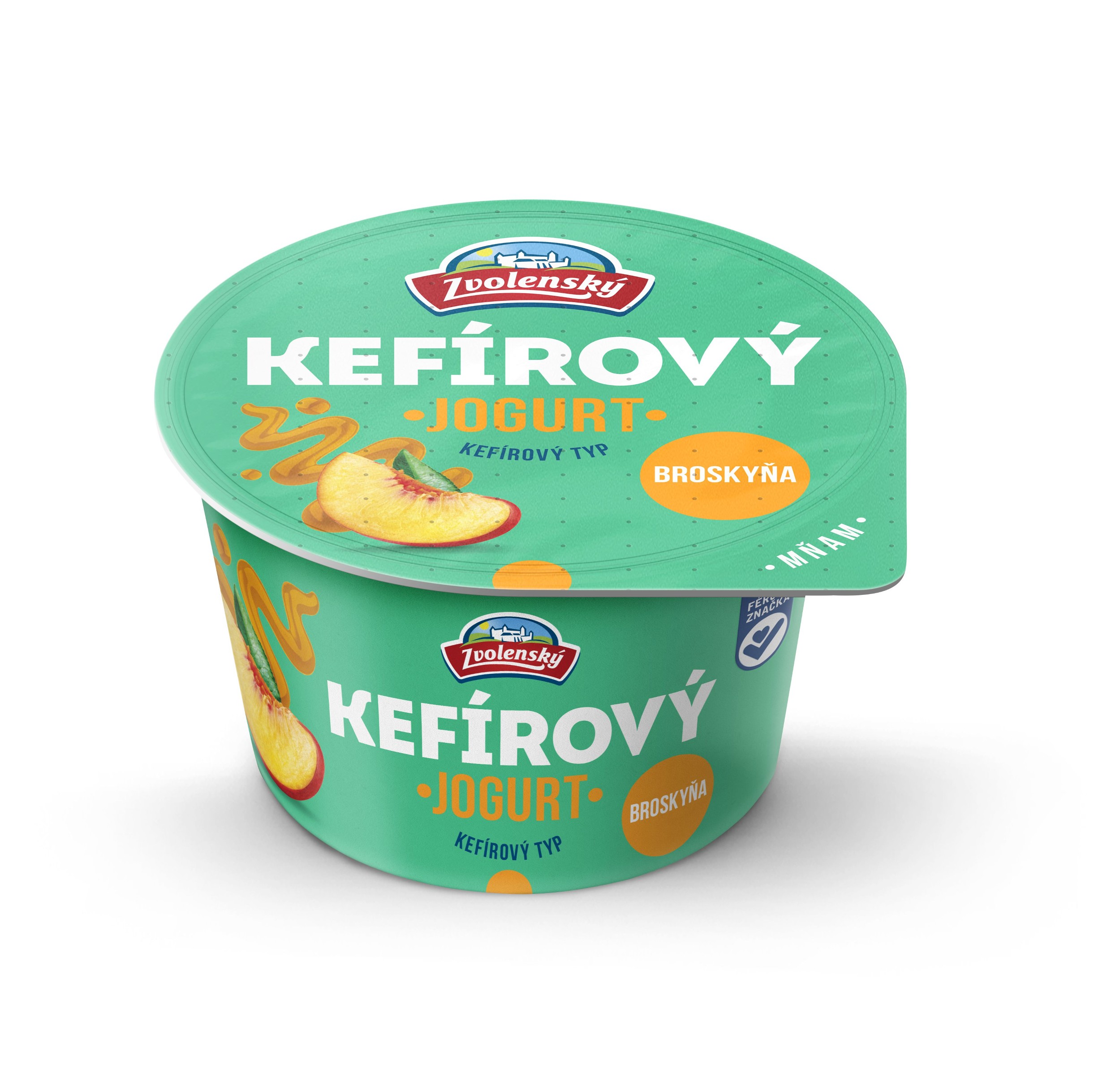 Mléčné a chlazené - Jogurt kefírového typu broskev 150g