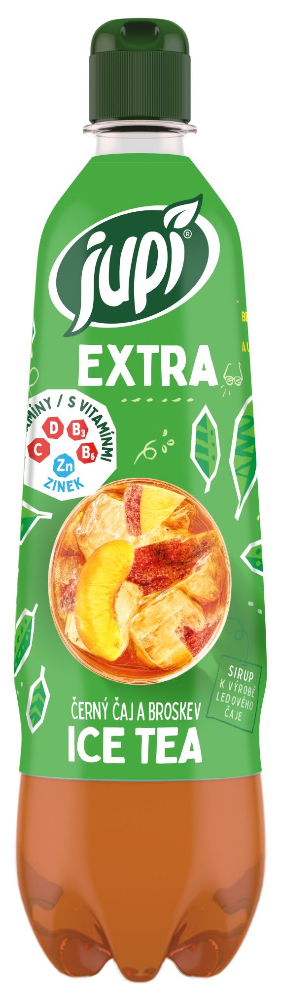 Nápoje - Jupí Extra Ice Tea černý čaj a broskev 0,7l