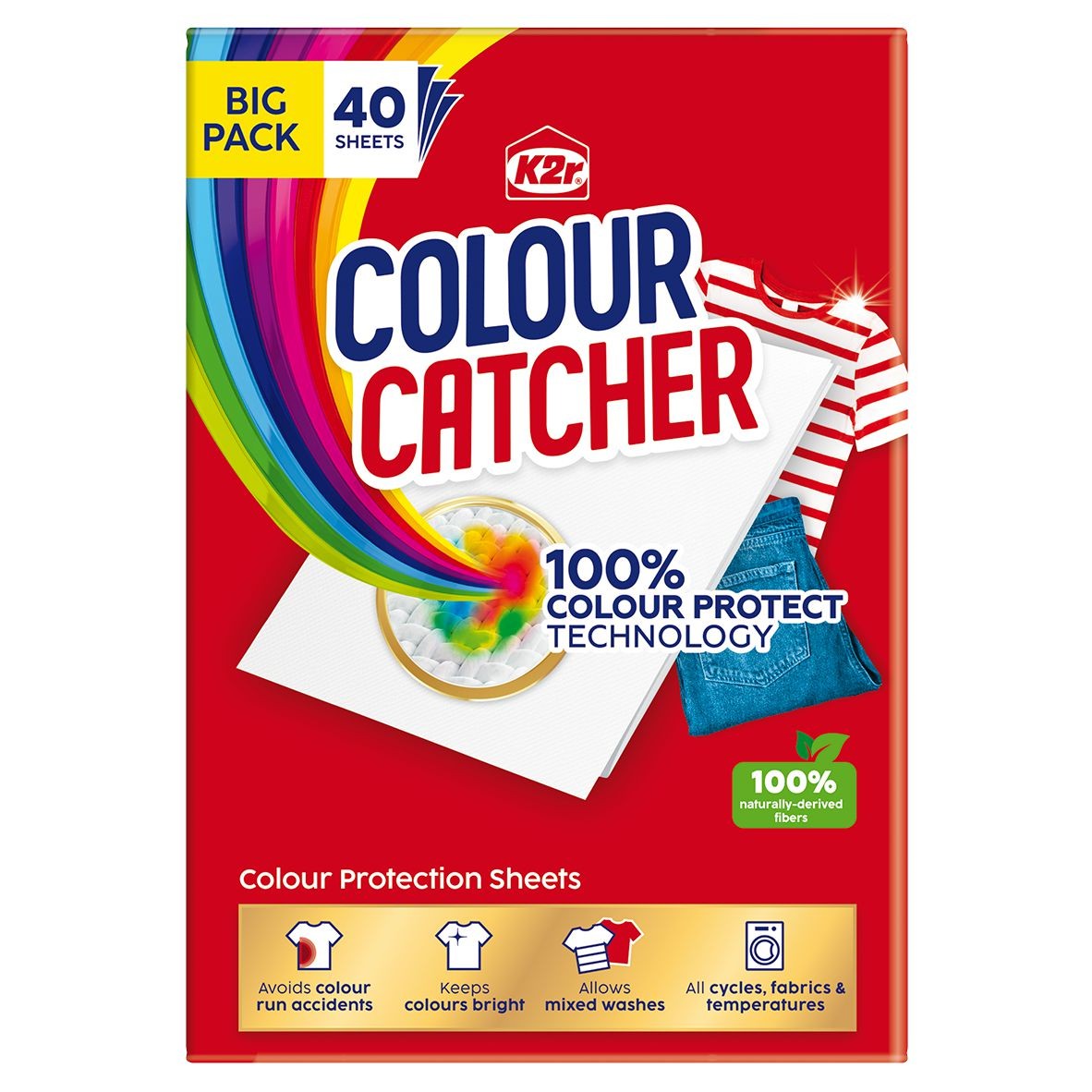 Drogerie a kosmetika - K2r Colour Catcher Prací ubrousky 40 ks