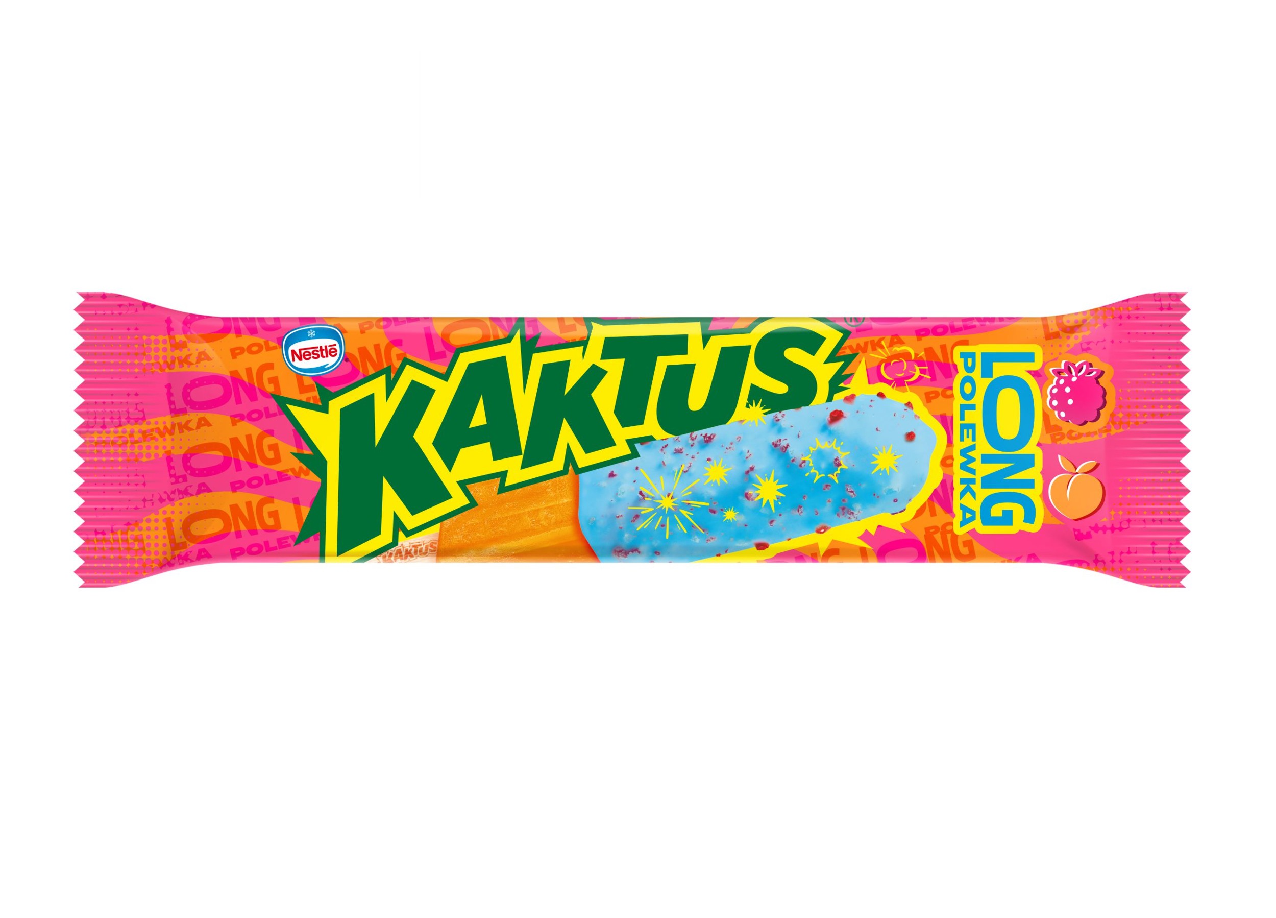 Mražené potraviny - Kaktus LONG broskev malina zmrzlina 48ml