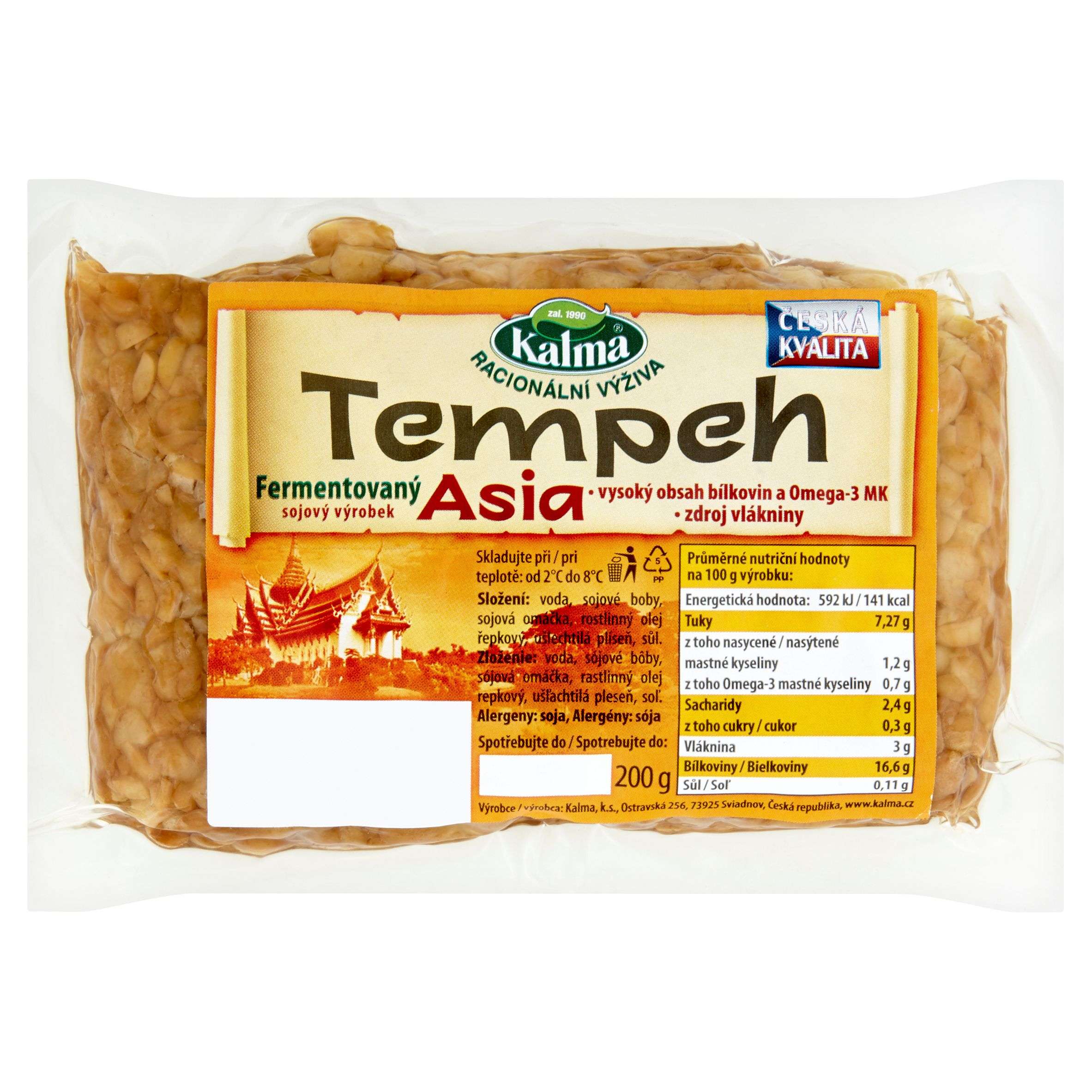 Kalma Tempeh Asia sojový výrobek 200 g-0