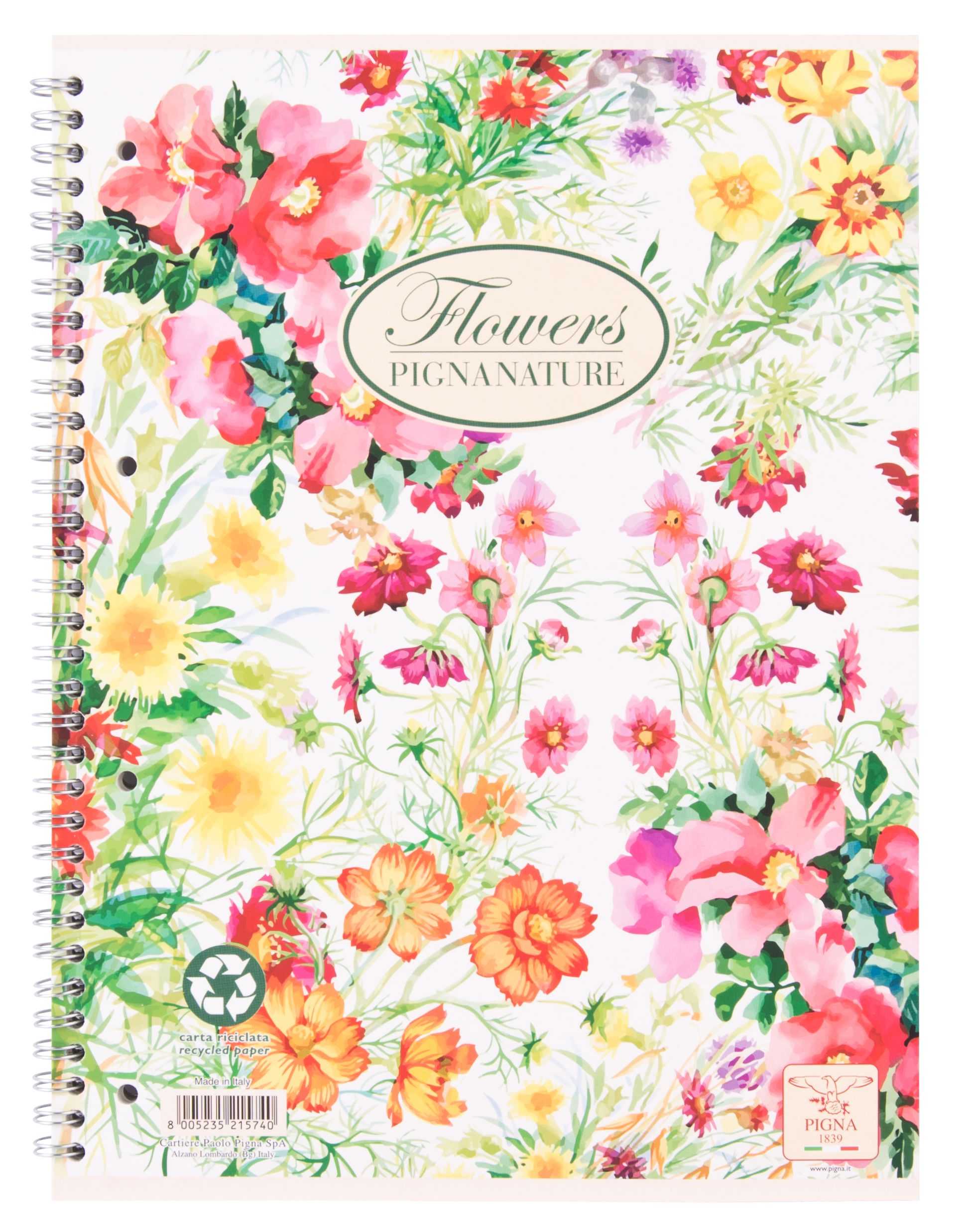 Domácnost a Zahrada - Kancelářský sešit A5 Pigna Nature Flowers 1ks, různé motivy