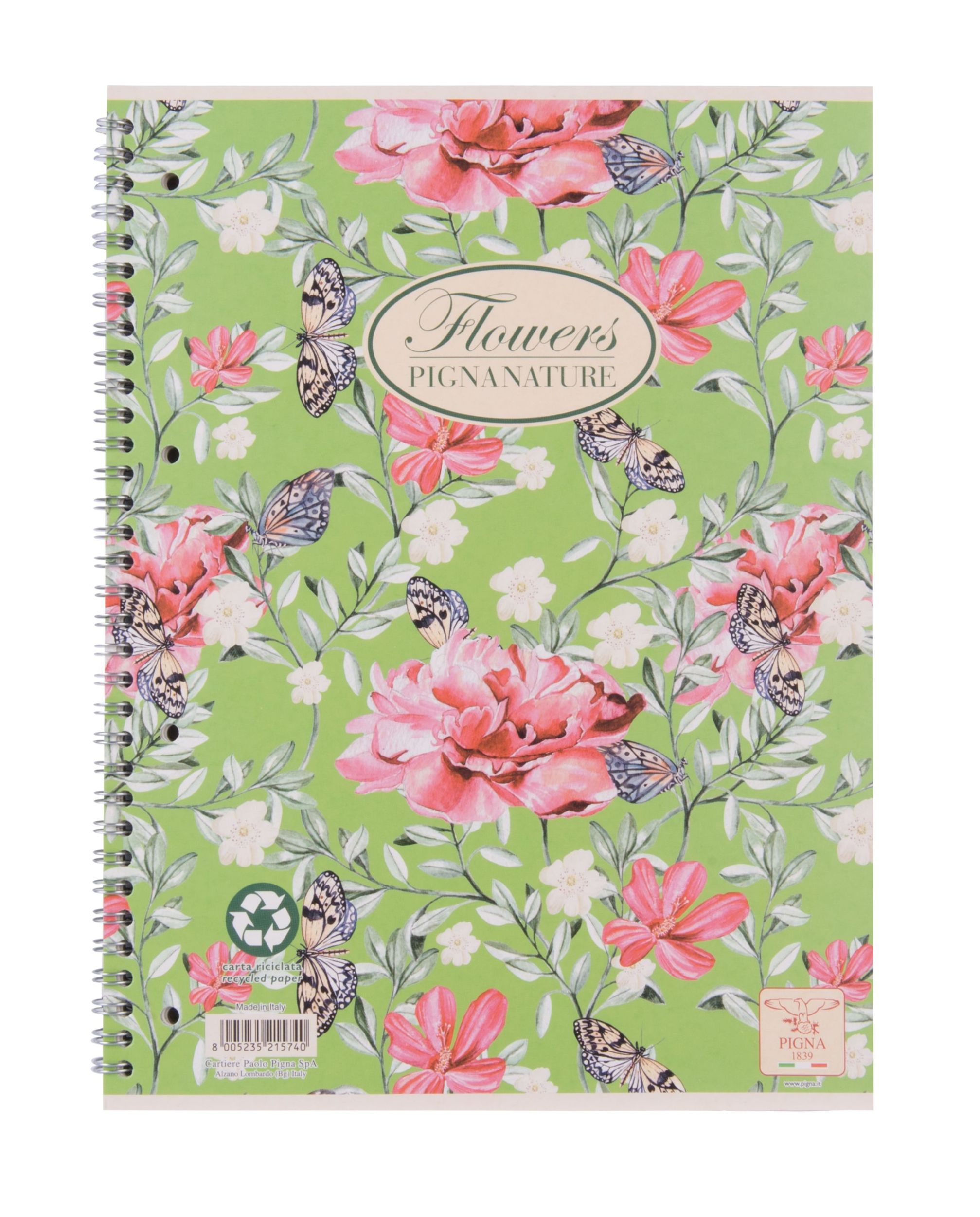 Kancelářský sešit A5 Pigna Nature Flowers 1ks, různé motivy-1