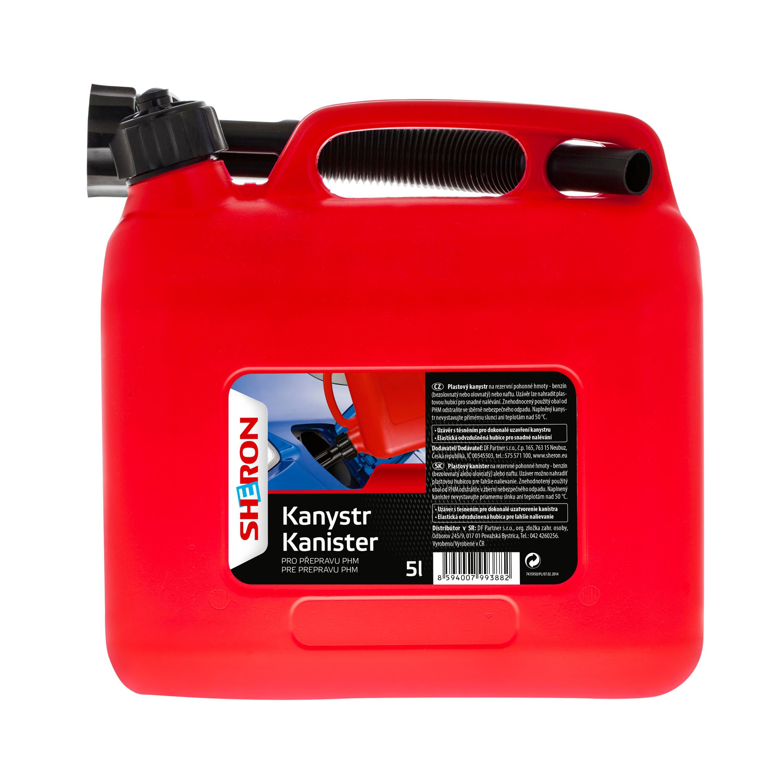 Kanystr Sheron červený 5 l