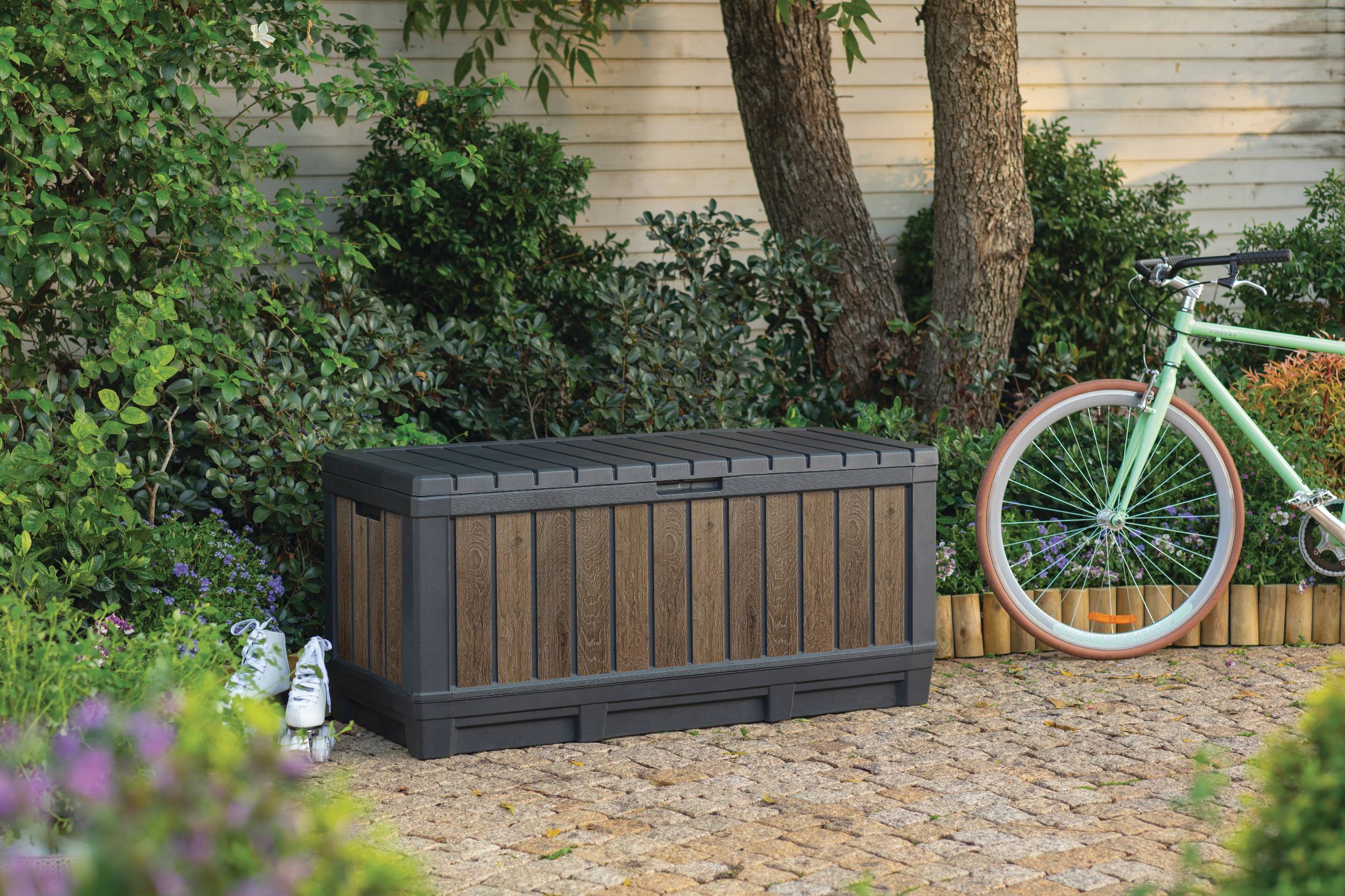 Keter Úložný box KENTWOOD 350L dekor ořech | GlobusOnline.cz