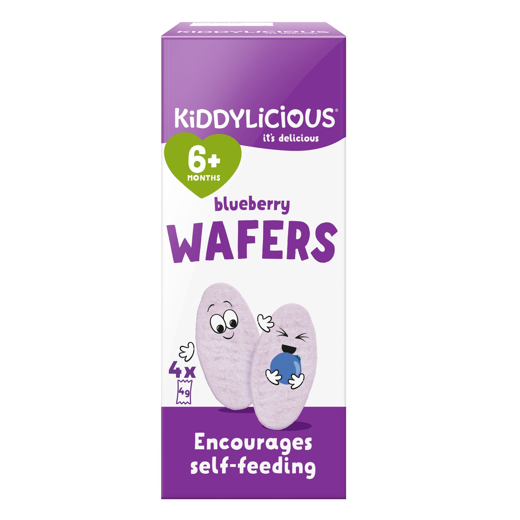 Svět dětí - Kiddylicious Oplatky borůvkové mini 4x4g