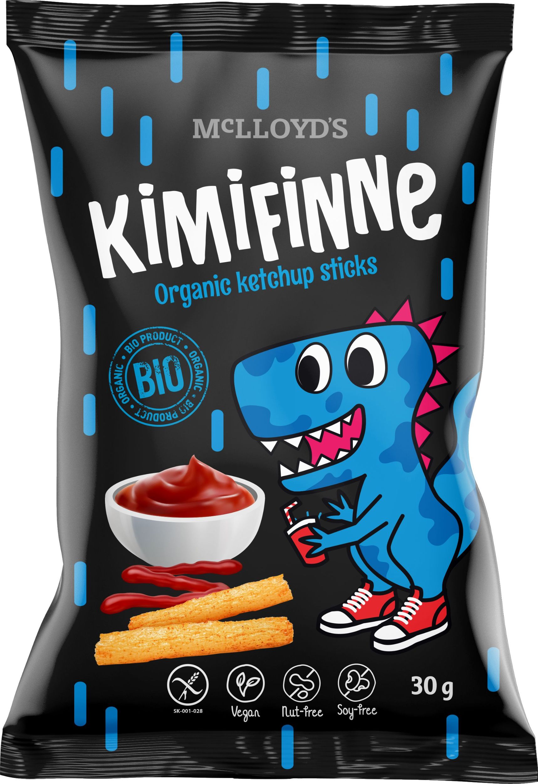 Trvanlivé potraviny - Kimifinne BIO Snack tyčinky s kečupem 30g