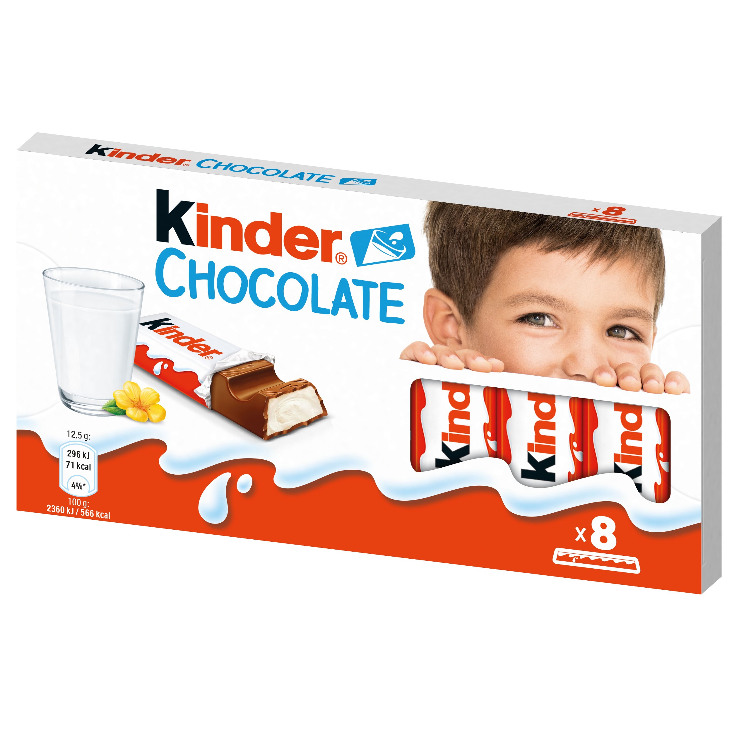 Trvanlivé potraviny - Kinder Chocolate Tyčinky z mléčné čokolády s mléčnou náplní 8x12,5 g