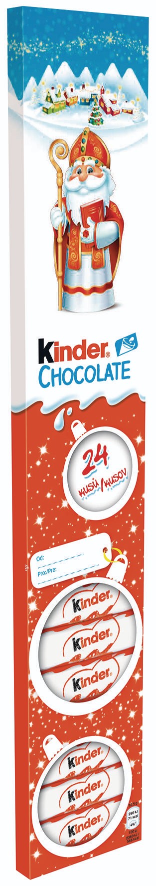Kinder Chocolate Tyčinky z mléčné čokolády s mléčnou náplní, různé motivy 24 ks 300g-1