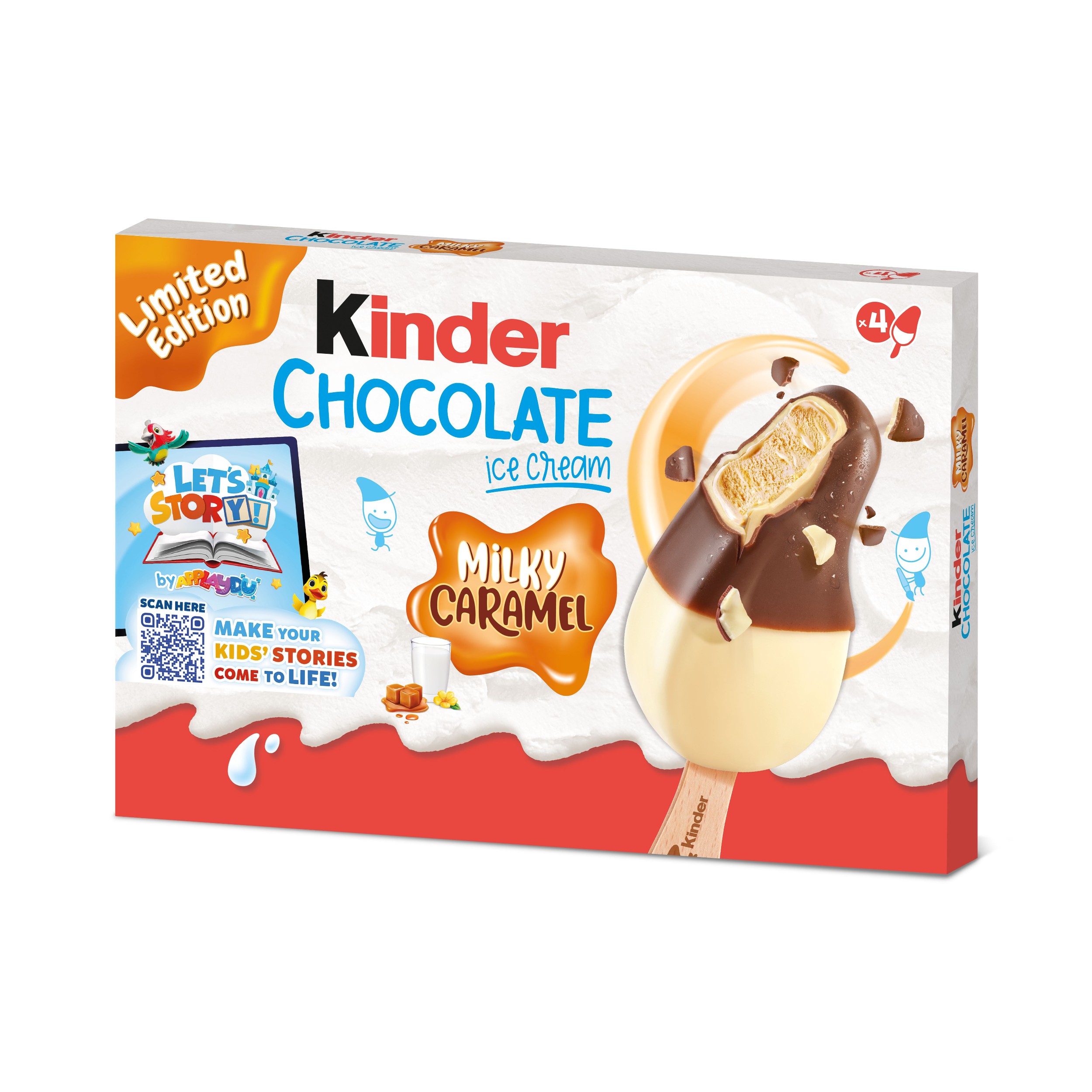 Mražené potraviny - Kinder čokoláda karamel zmrzlina 4x38g