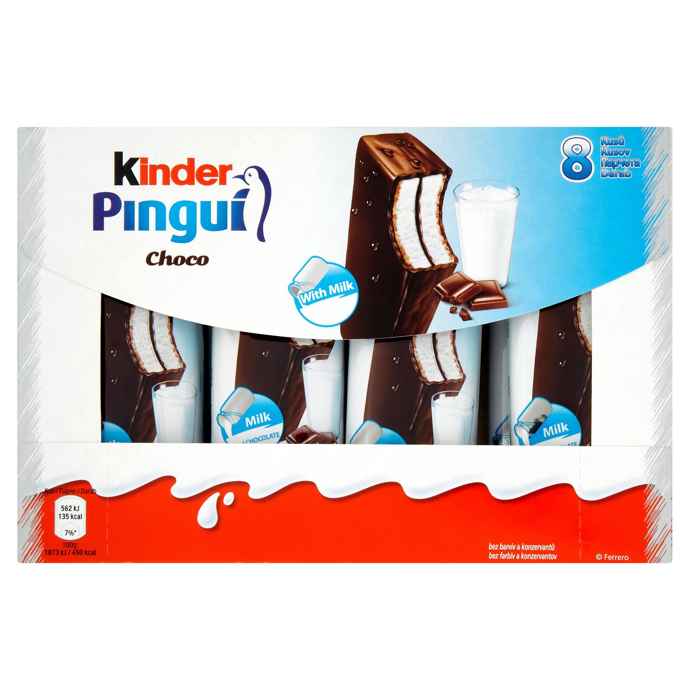 Mléčné a chlazené - Kinder Pinguí čokoláda 8x30 g