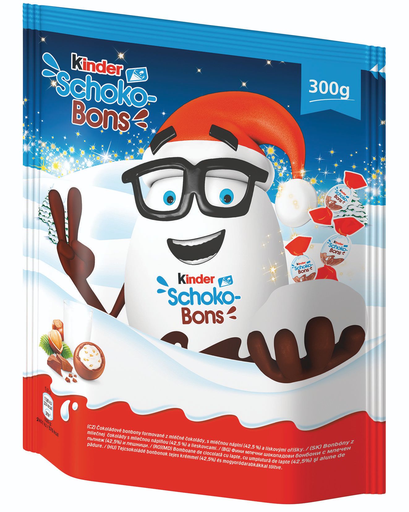 Trvanlivé potraviny - Kinder Schoko-Bons Čokoládové bonbony formované z mléčné čokolády 300 g