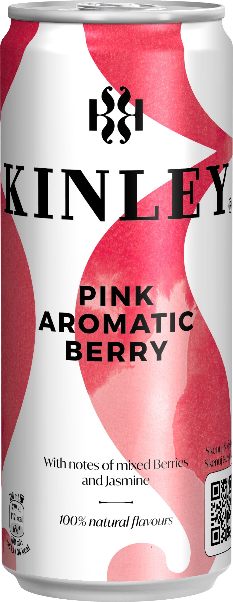 Nápoje - Kinley Pink Aromatic Berry 0,25l CAN