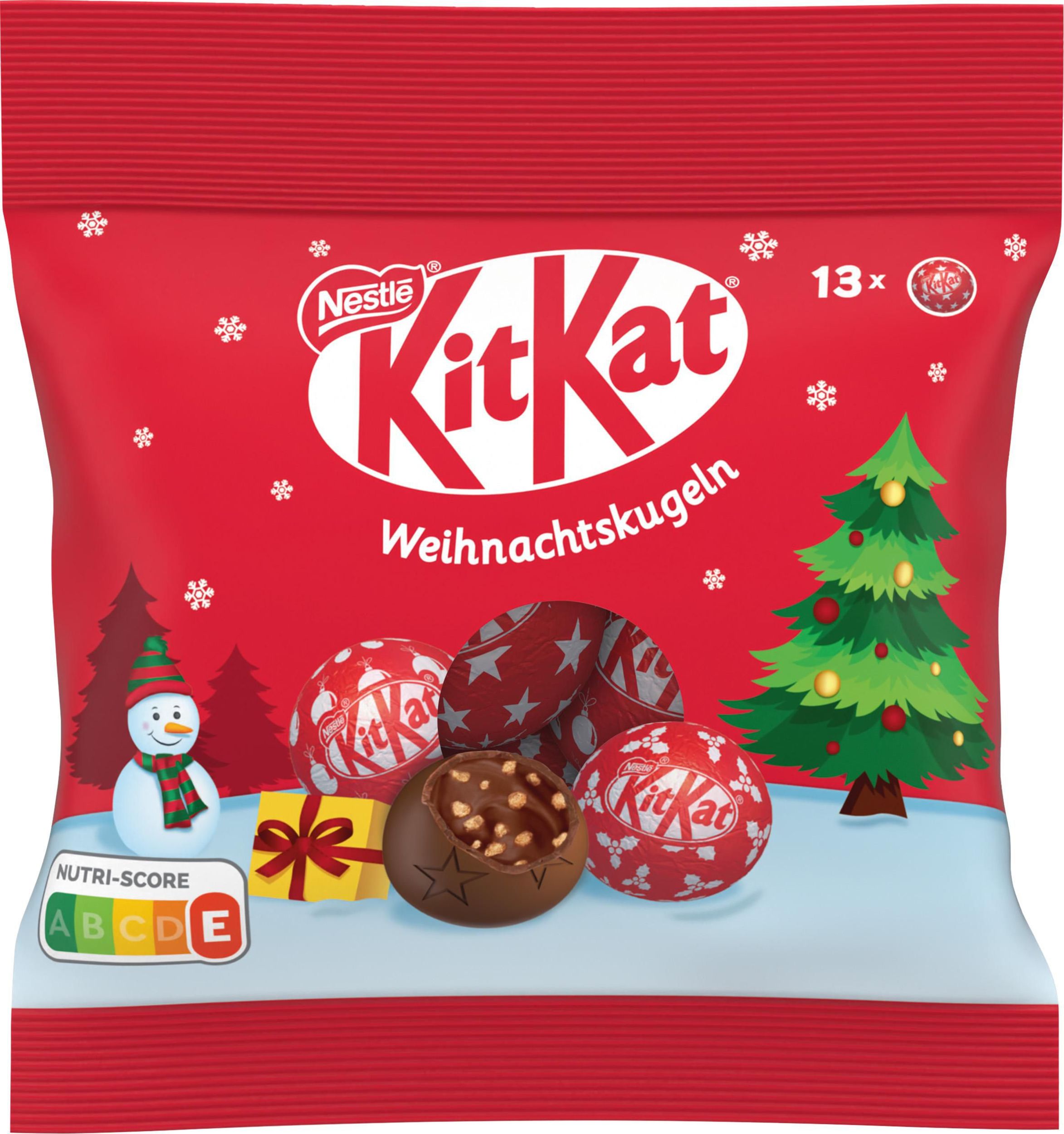Trvanlivé potraviny - Kitkat Vánoční mini kuličky 91g