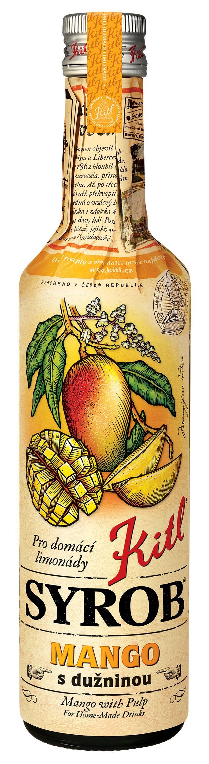 Nápoje - Kitl Syrob s příchutí Mango s dužninou 0,5l