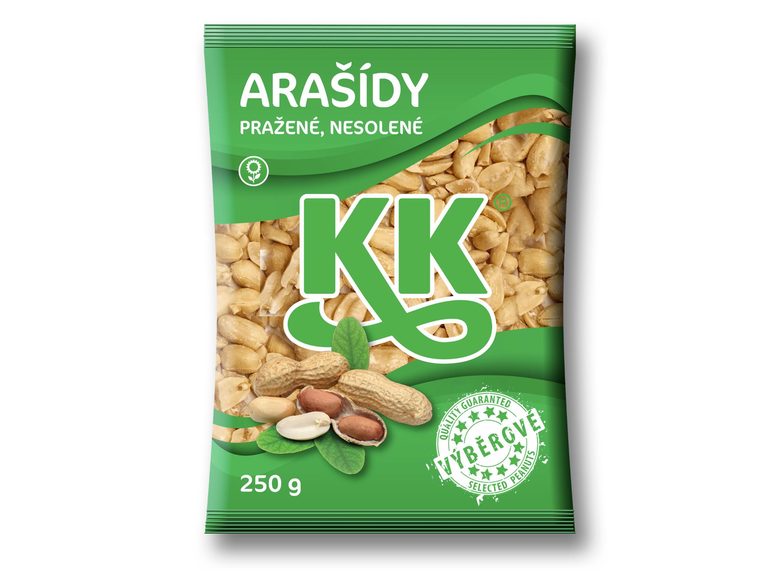 Trvanlivé potraviny - KK Arašídy pražené nesolené 250 g