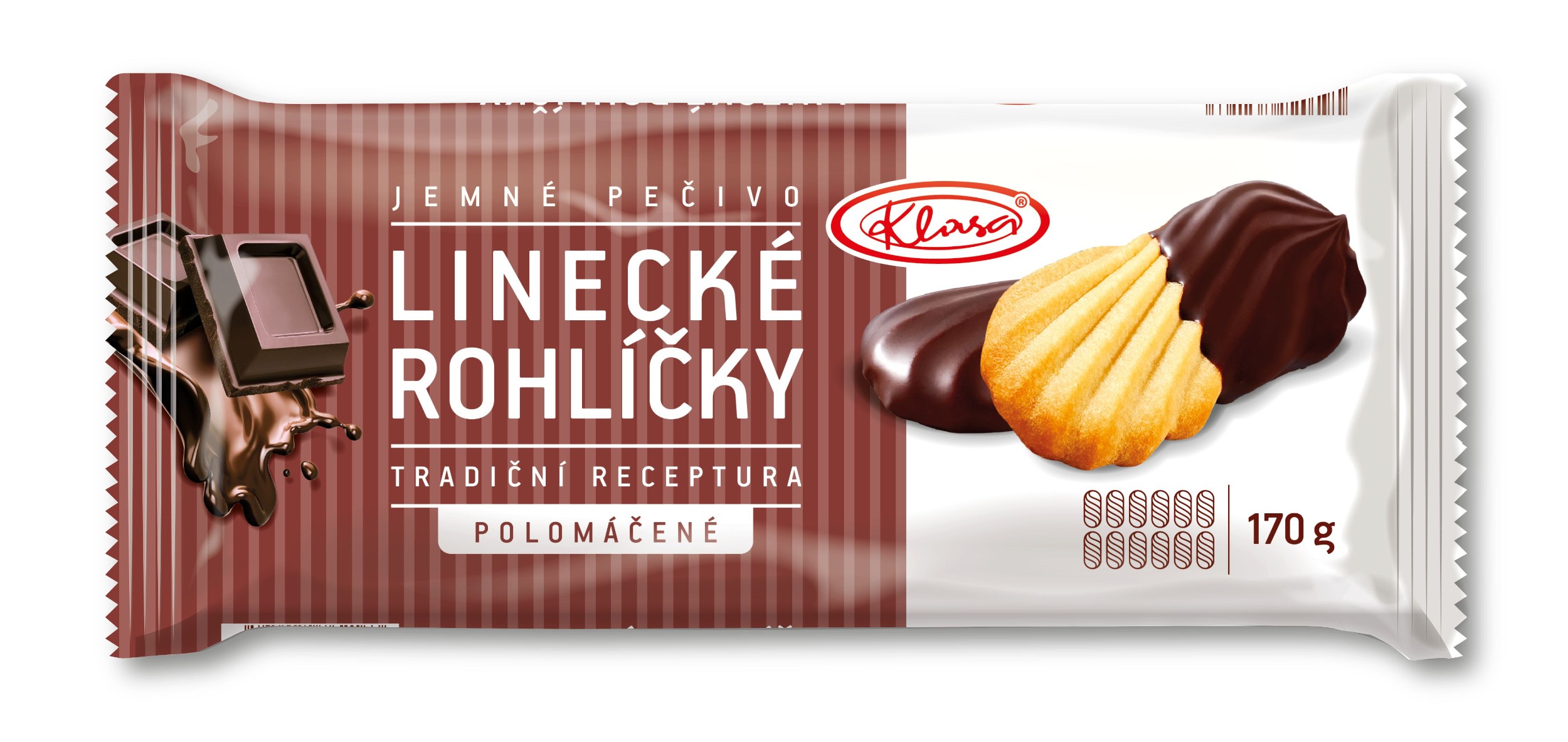 Pekárna a cukrárna - Klasa Linecké rohlíčky polomáčené 170 g