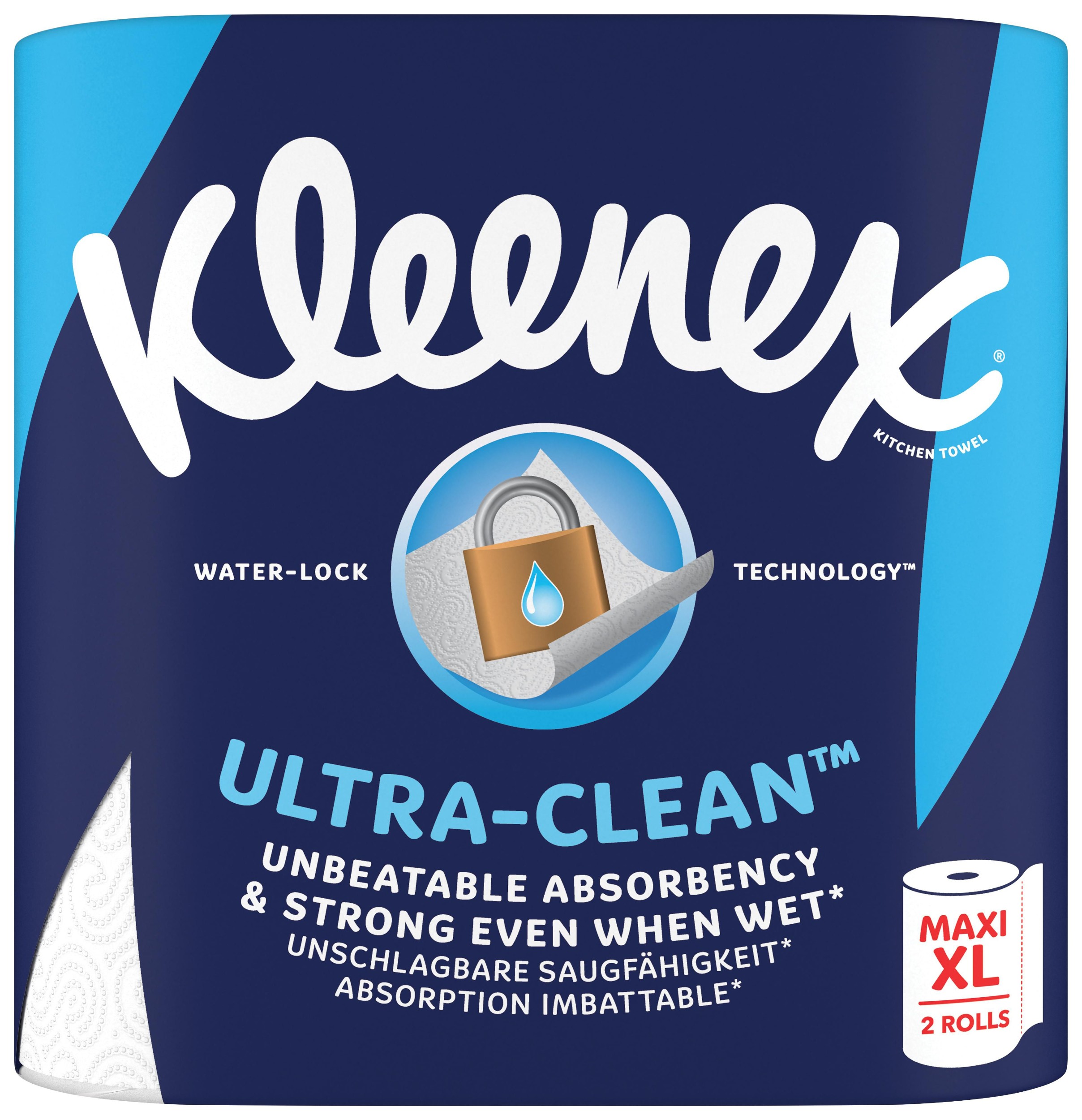 Drogerie a kosmetika - Kleenex® Kuchyňské utěrky Clean Ultra 2vrstvé 2ks