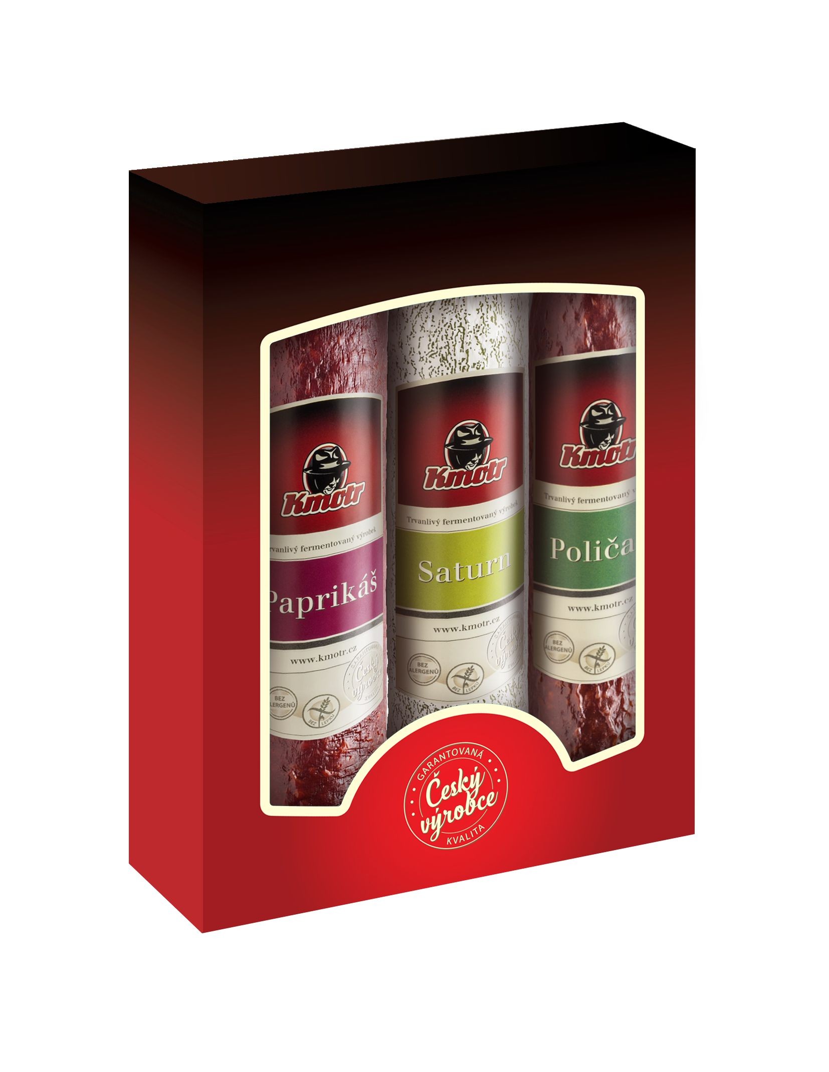 Uzeniny a lahůdky - Kmotr Krabička Trio 750 g