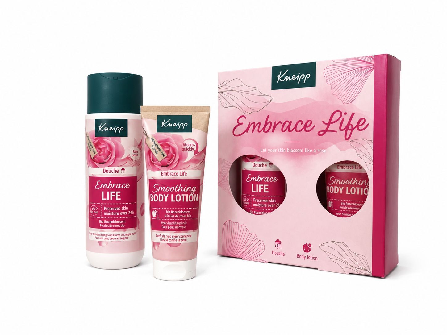 Drogerie a kosmetika - Kneipp dárková sada Embrace life moments 200 ml + 75 ml