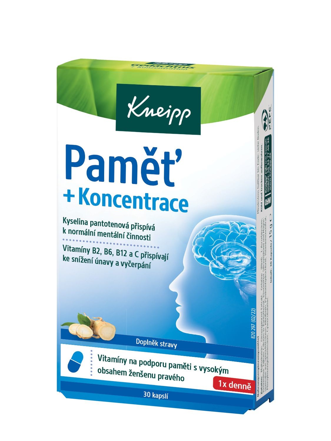 Péče o zdraví - Kneipp Paměť a koncentrace 30 tablet