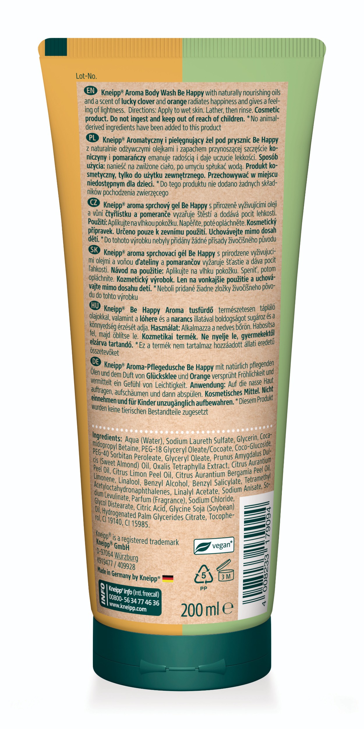 Kneipp sprchový gel Be Happy, 200ml-1