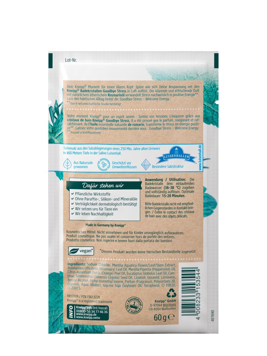 Kneipp Sůl do koupele Goodbye Stress 60 g-0