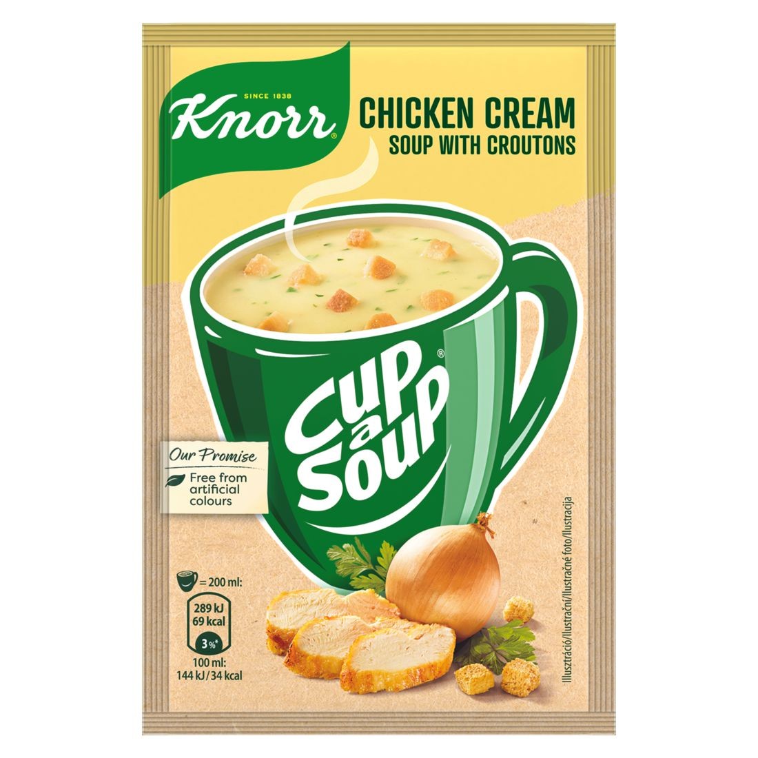 Trvanlivé potraviny - Knorr Krémová kuřecí polévka s krutóny 16g