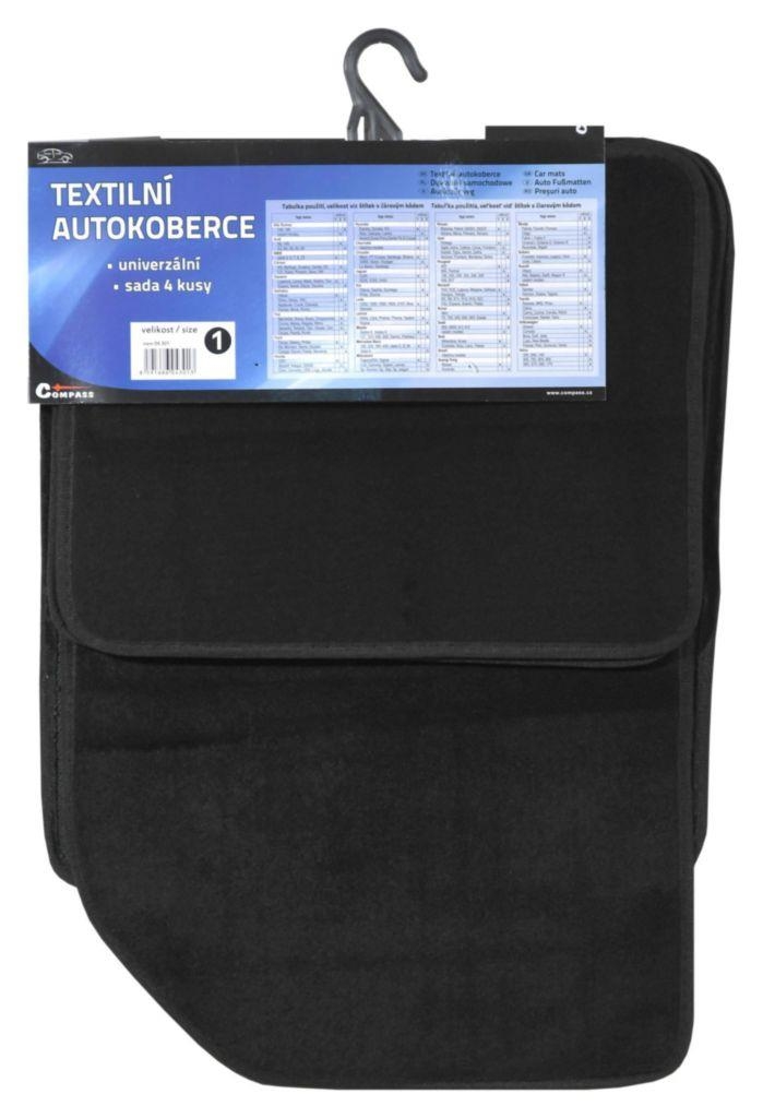 Auto-moto - Koberce textilní UNI 4ks vel.1. černé