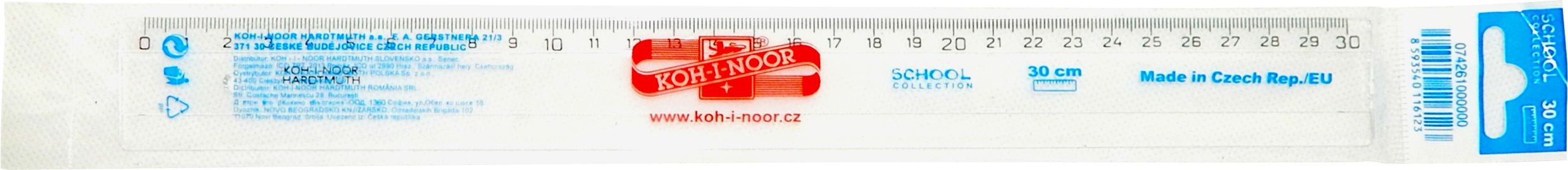 Domácnost a Zahrada - Koh-I-Noor Pravítko 30cm transparentní