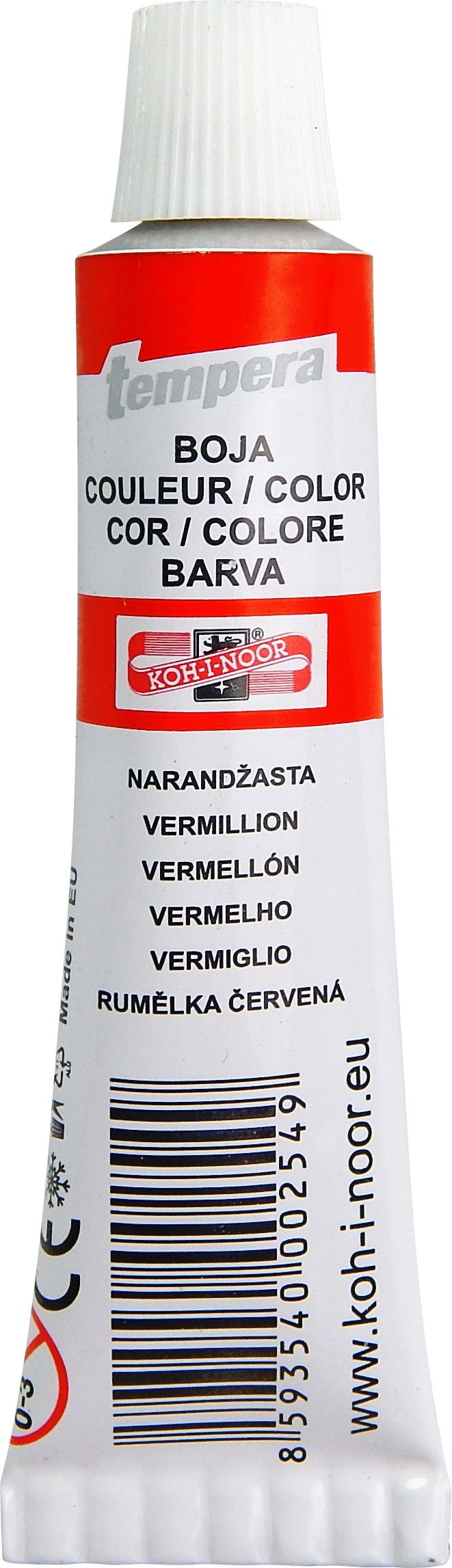 Domácnost a Zahrada - Koh-I-Noor Temperové barvy školní rumělka červená 16 ml