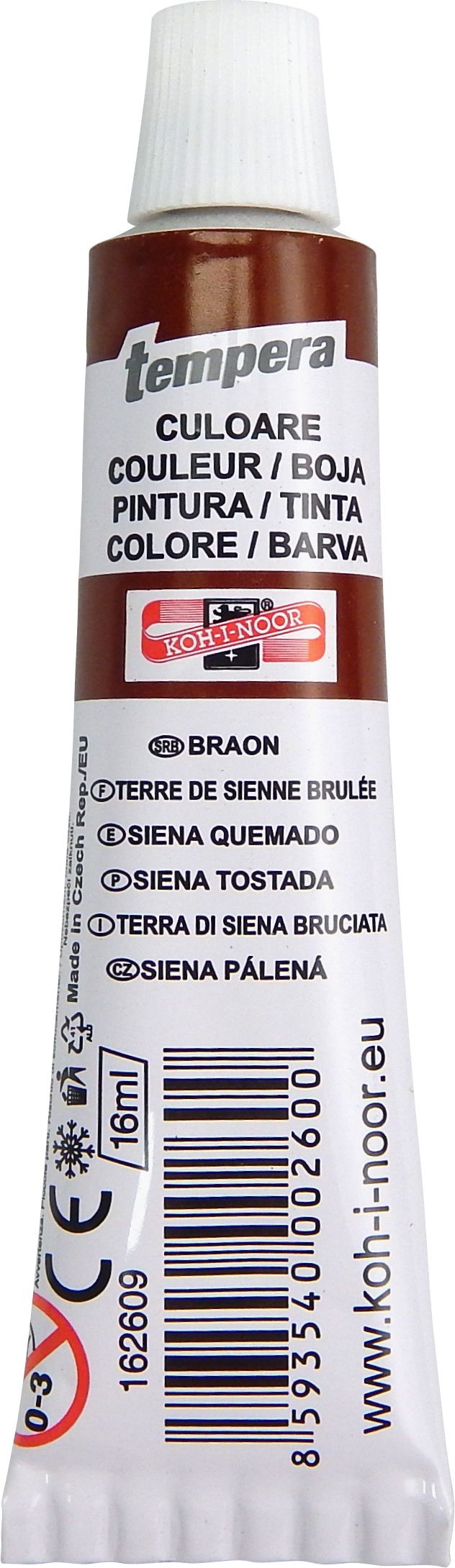 Domácnost a Zahrada - Koh-I-Noor Temperové barvy školní siena pálená 16 ml