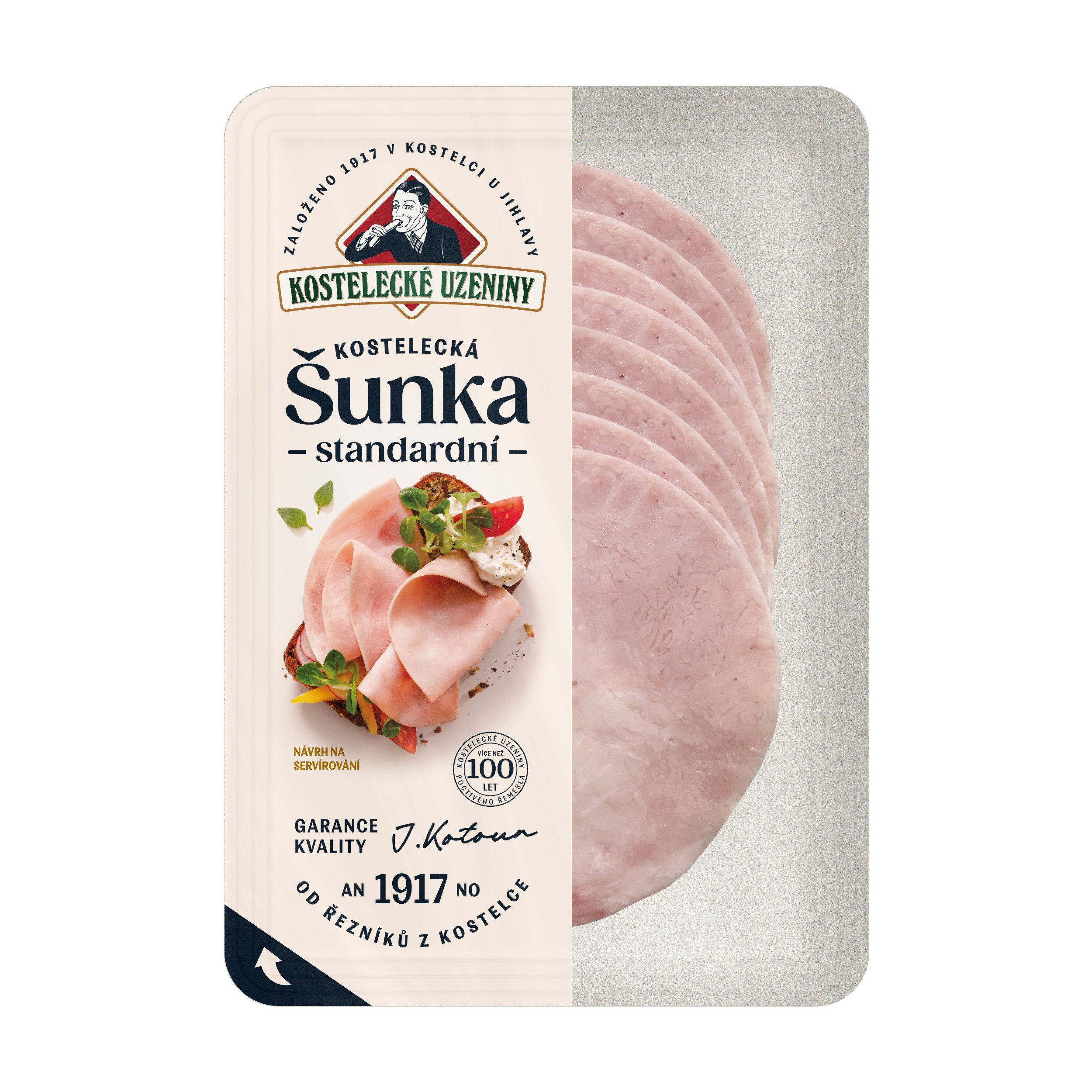 Uzeniny a lahůdky - Kostelecká šunka standard. 100g