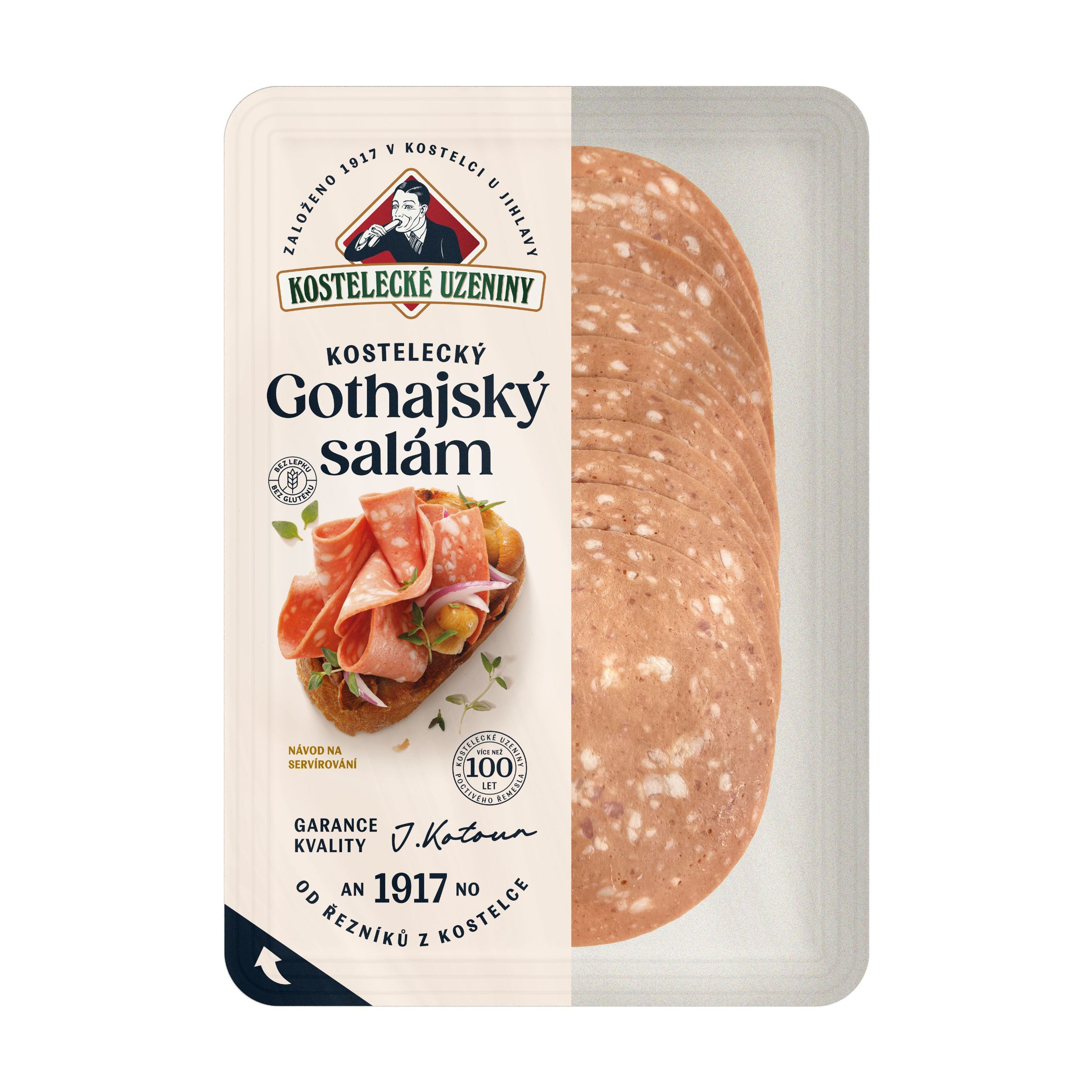 Uzeniny a lahůdky - Kostelecké Uzeniny Gothajský salám 100g