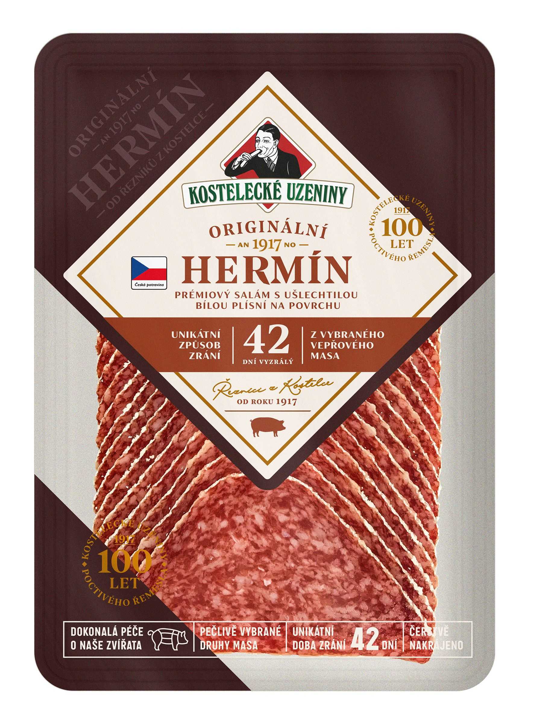 Uzeniny a lahůdky - Kostelecké Uzeniny Hermín 100g