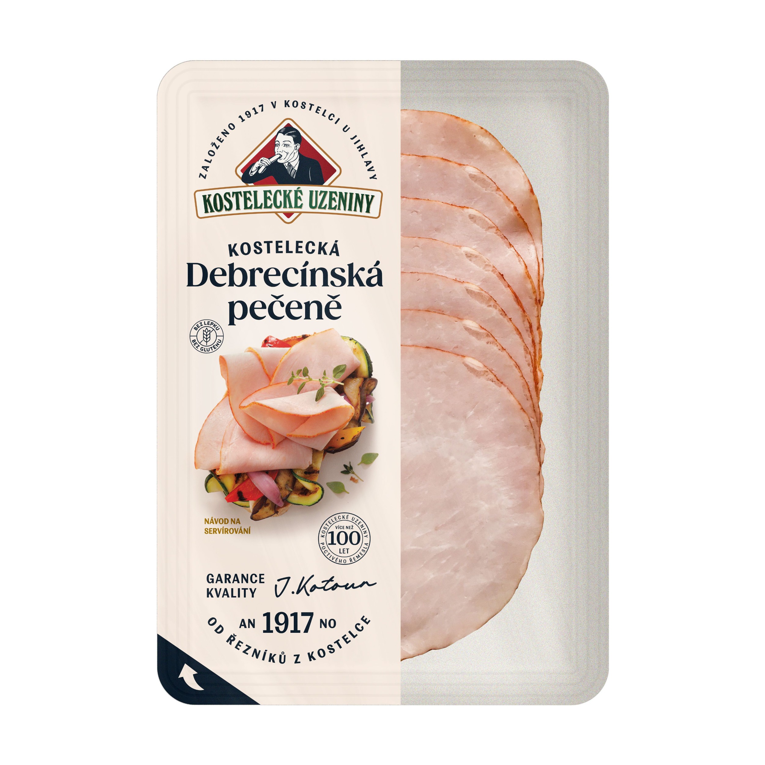 Uzeniny a lahůdky - Kostelecké Uzeniny Kostelecká debrecínská pečeně 100g